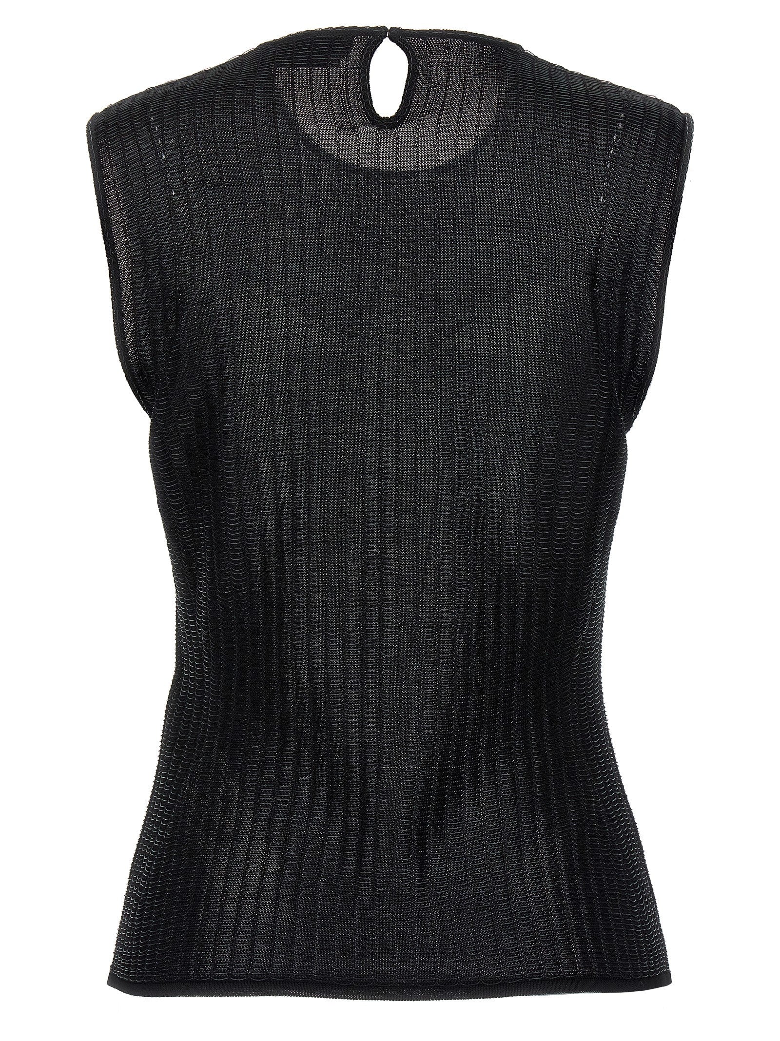 Alexander McQueen Black Viscose Sleeveles Women's T-Shirt