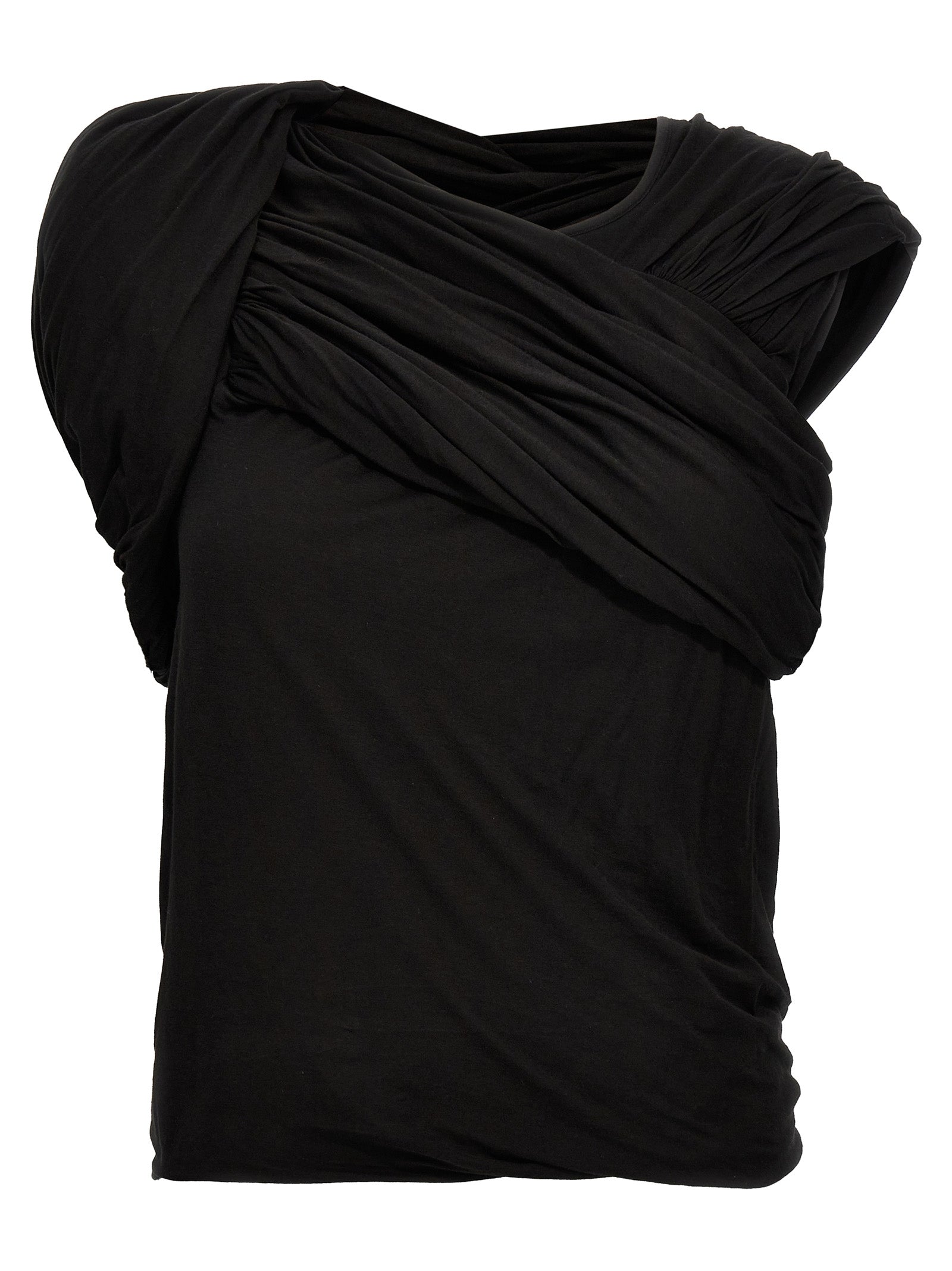 Rick Owens Black Cotton Tank Women's Tops