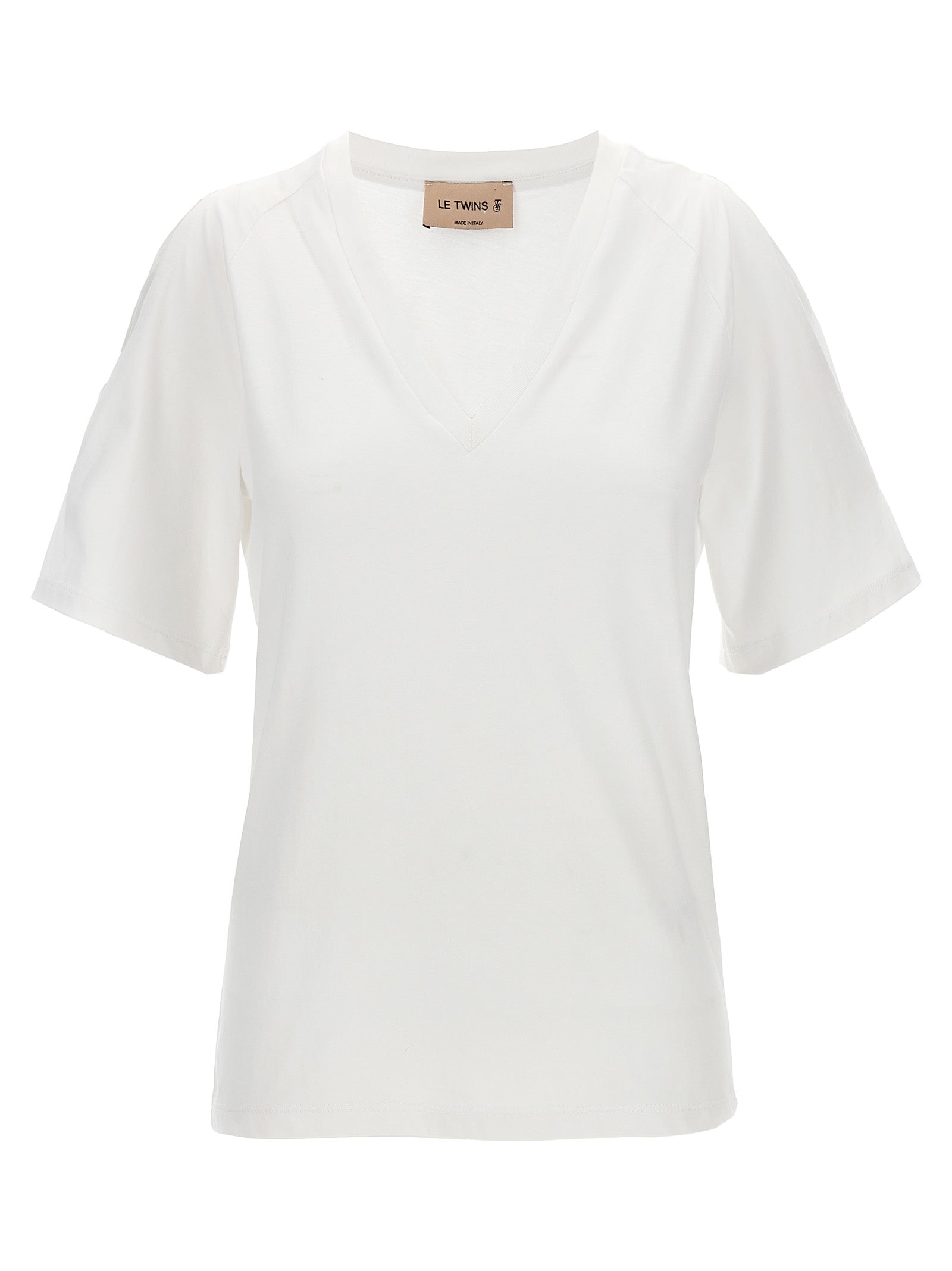 LE TWINS White Cotton Women's T-Shirt