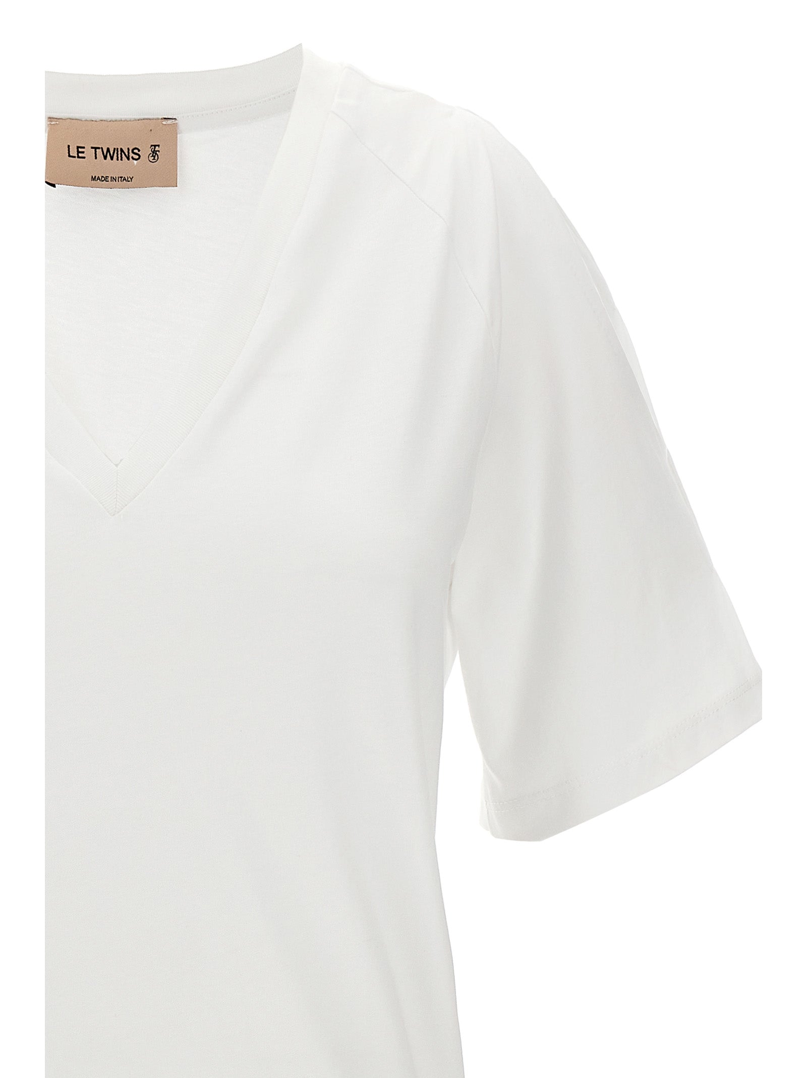 LE TWINS White Cotton Women's T-Shirt