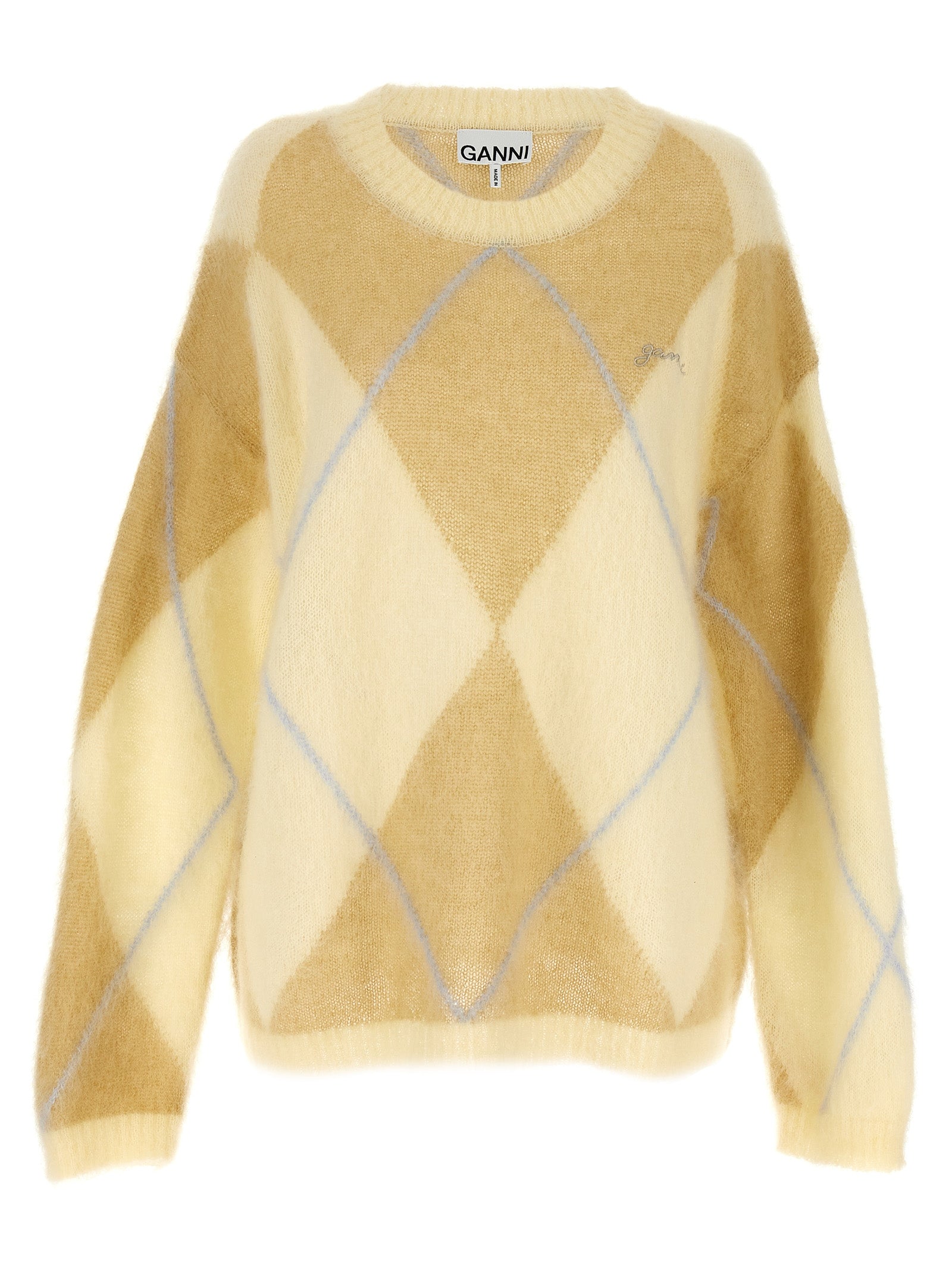 Ganni Bicolor Wool Women's Cardigan