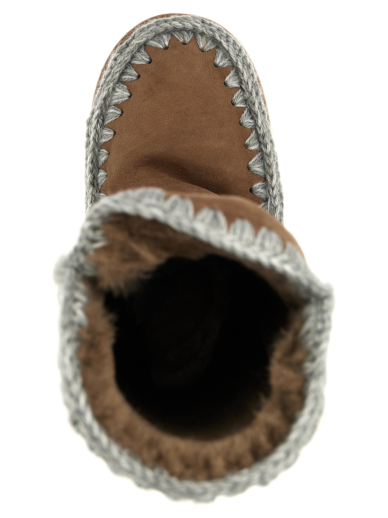 Mou Brown Lamb Leather Over The Women's Knee