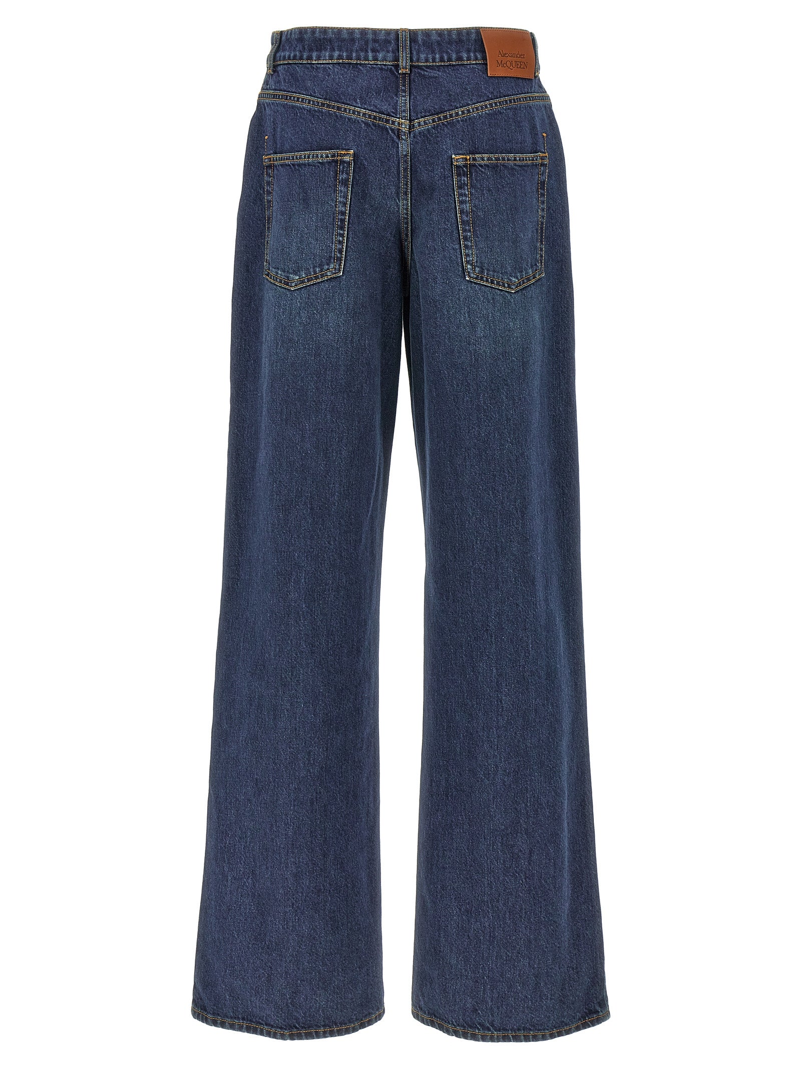 Alexander McQueen Blue Cotton Jeans Women's Denim