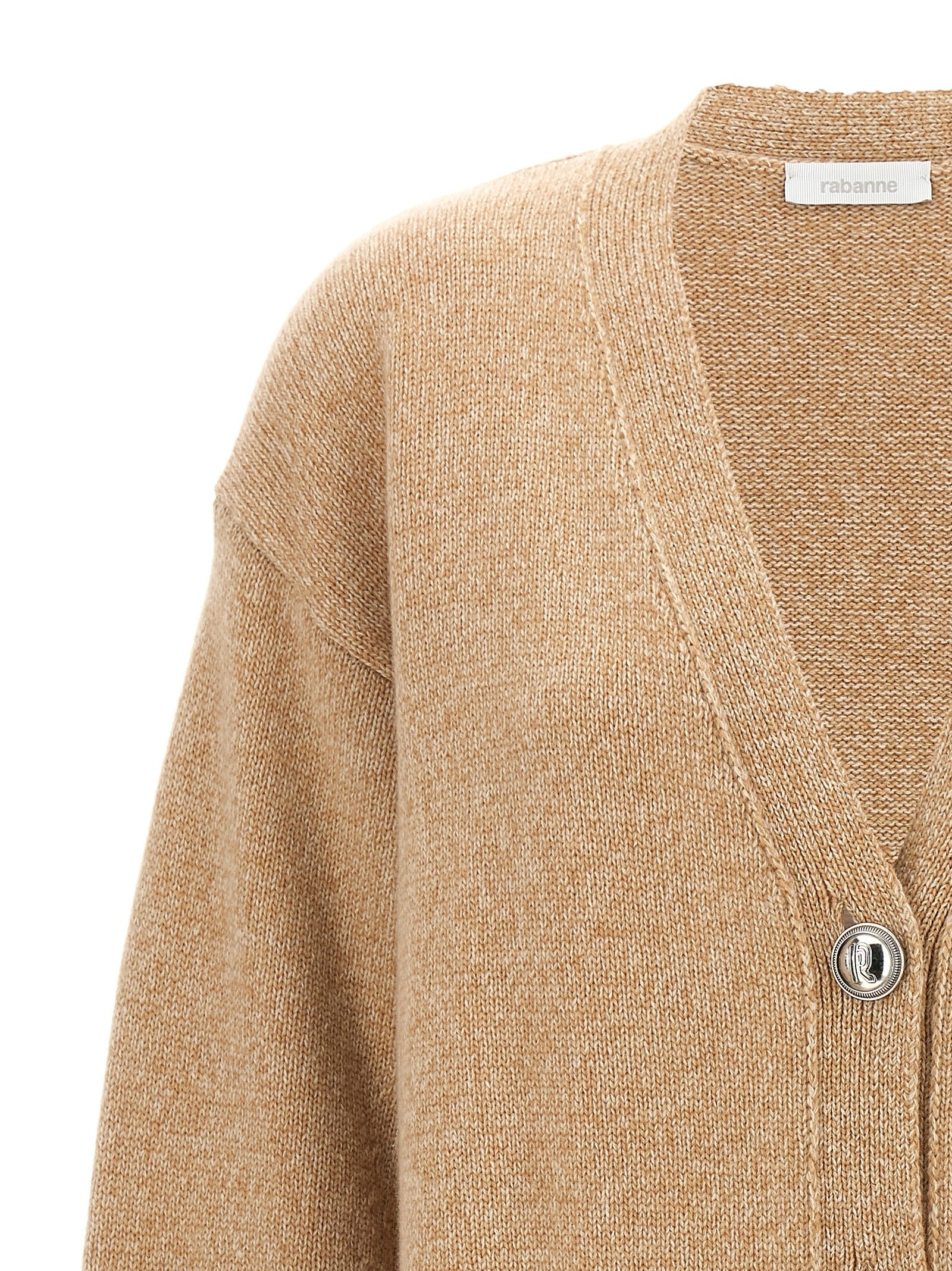 Paco Rabanne Beige Wool Women's Cardigan