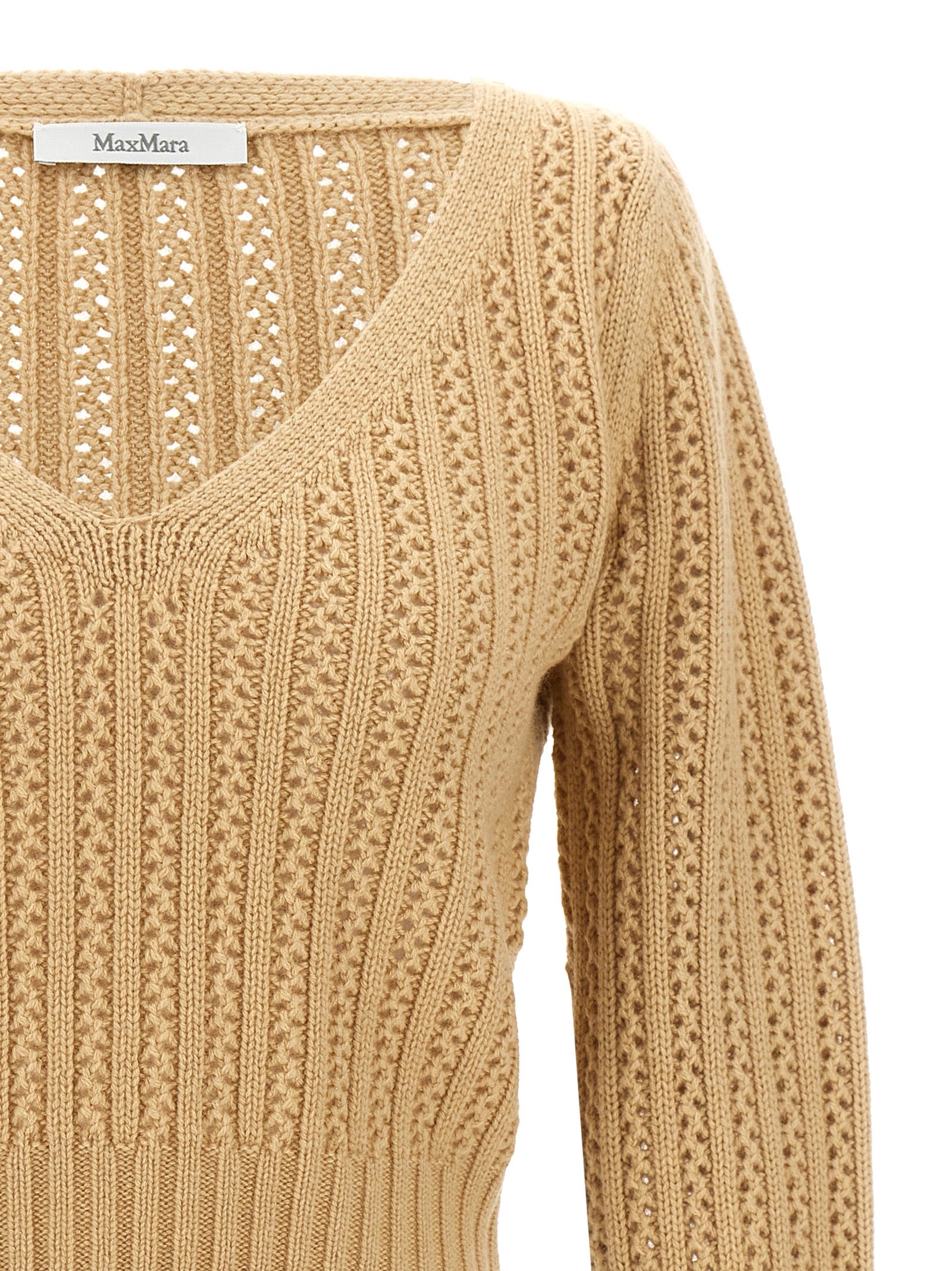 Max Mara Beige Wool Women's Cardigan