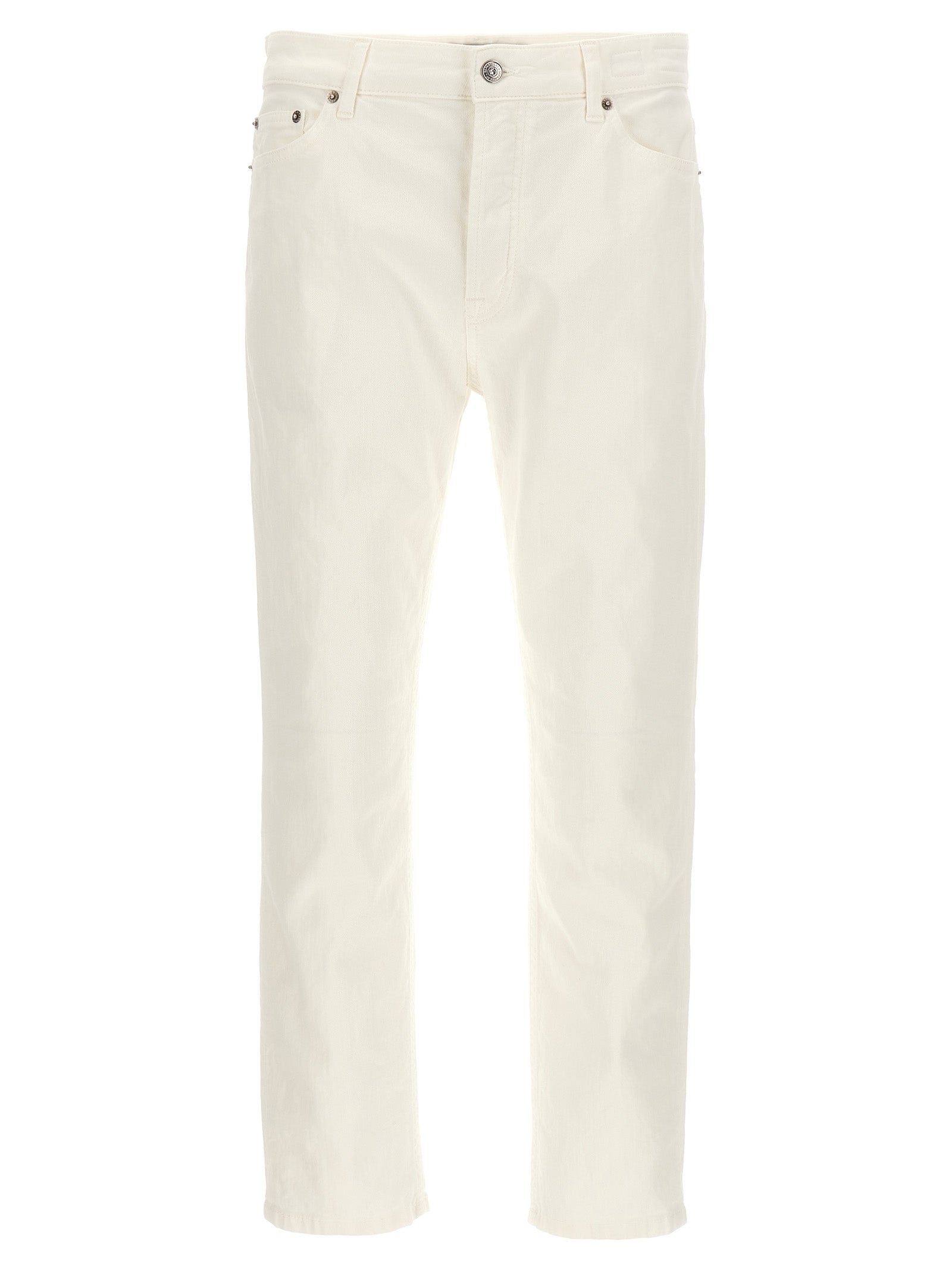 Department 5 White Cotton Straight-Leg Men's Jeans