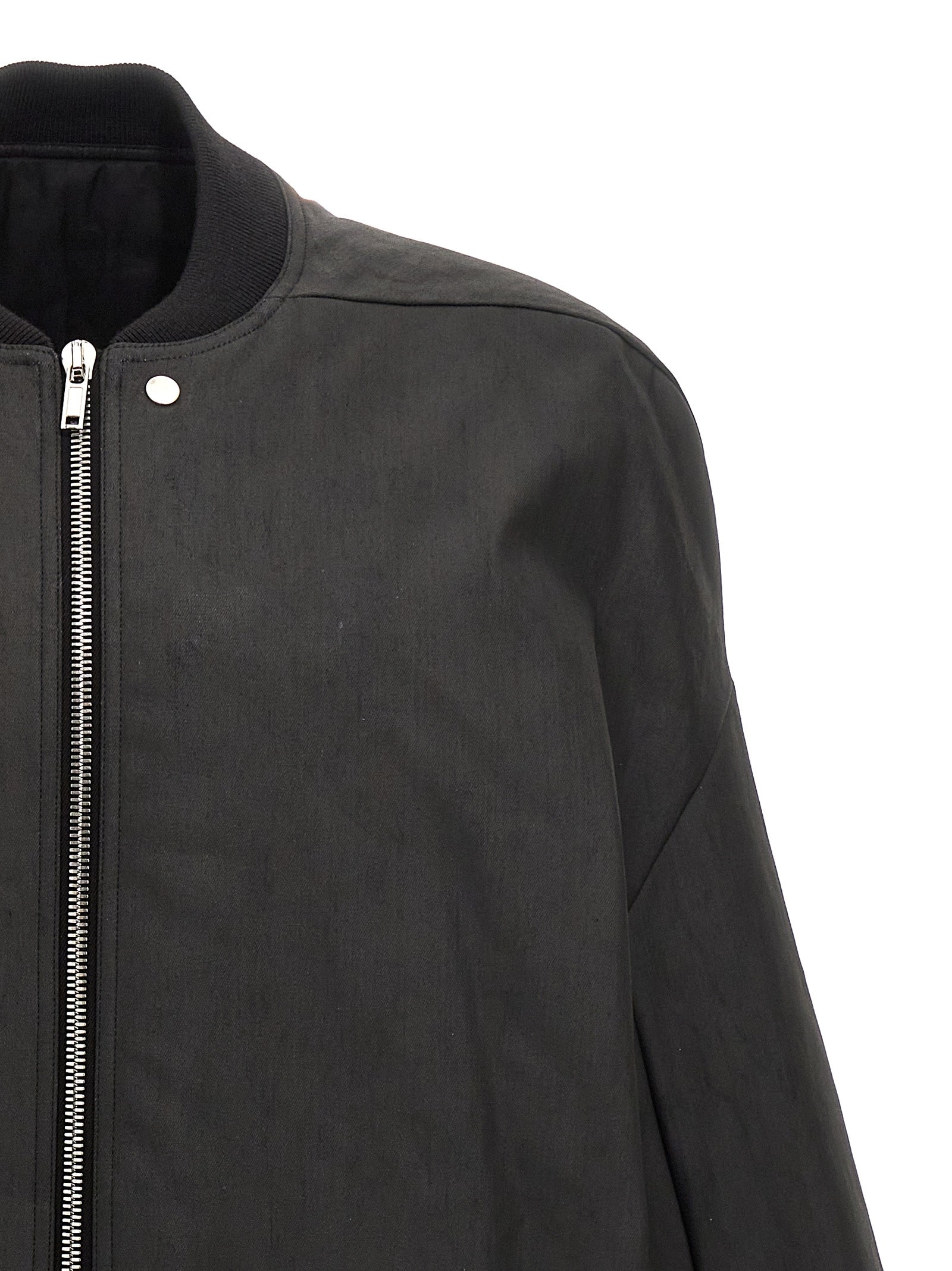 Rick Owens Black Cotton Men's Bomber