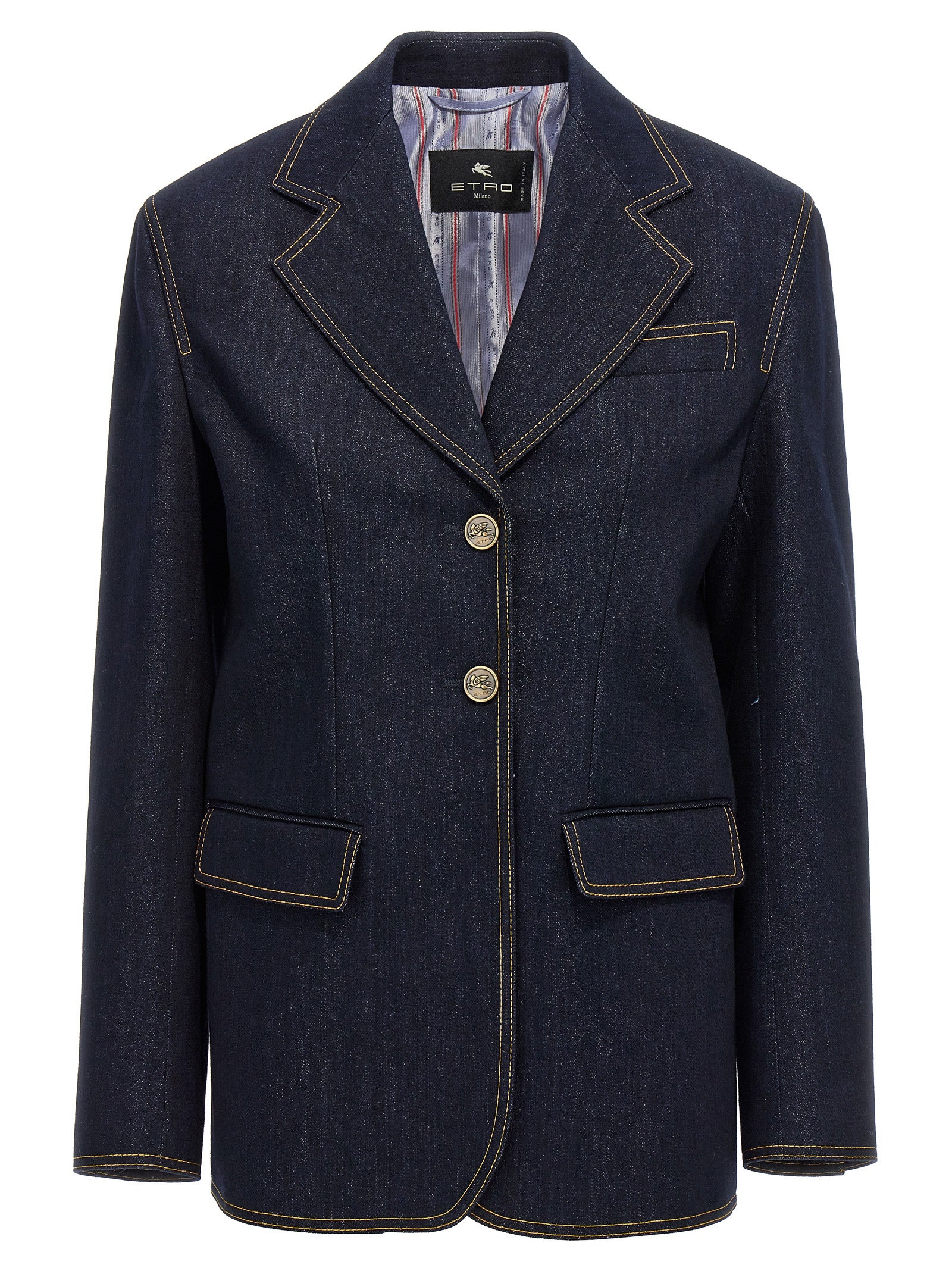 Etro Blue Cotton Women's Blazer