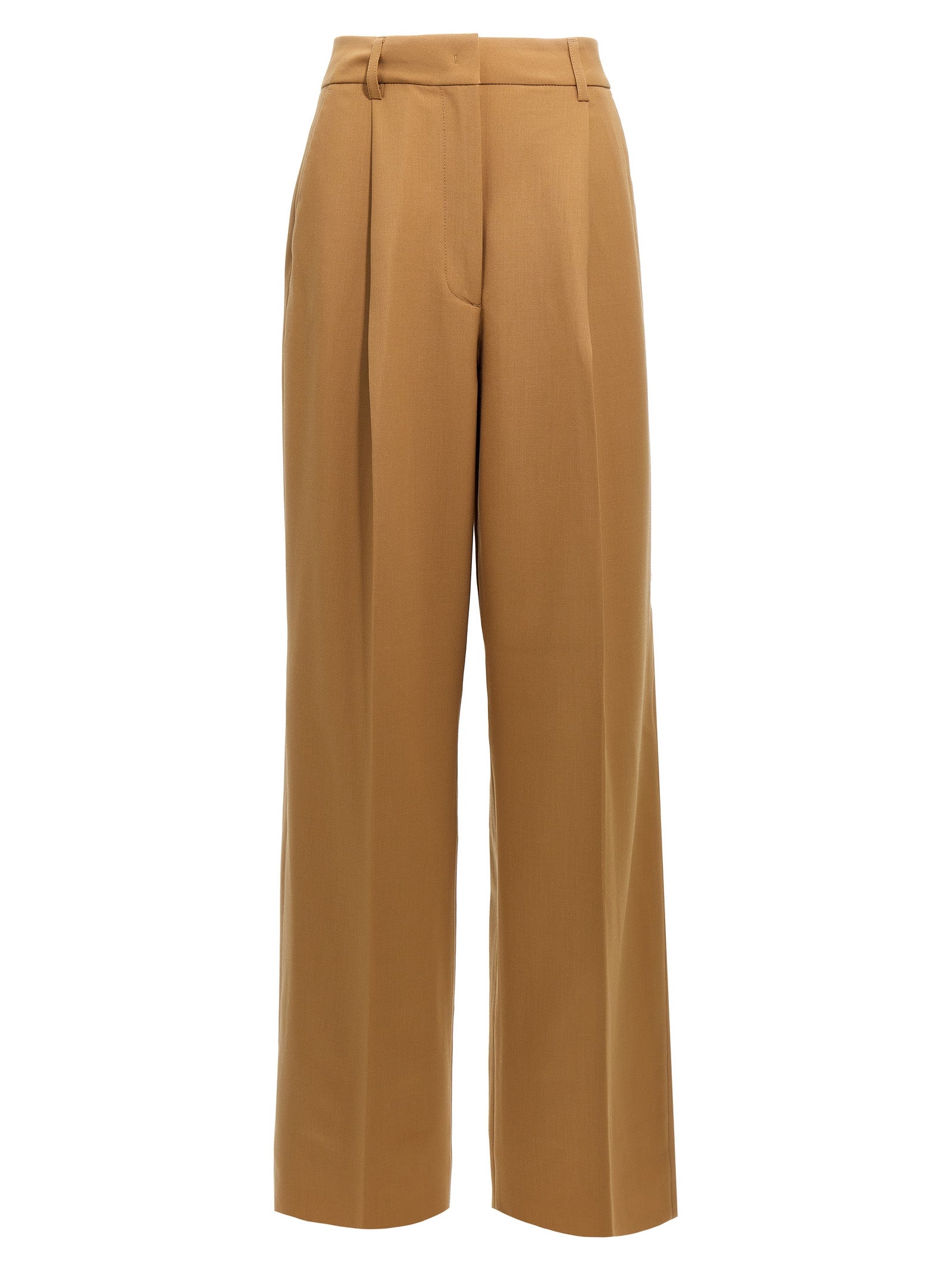 THELATEST Brown Polyester Women's Pants