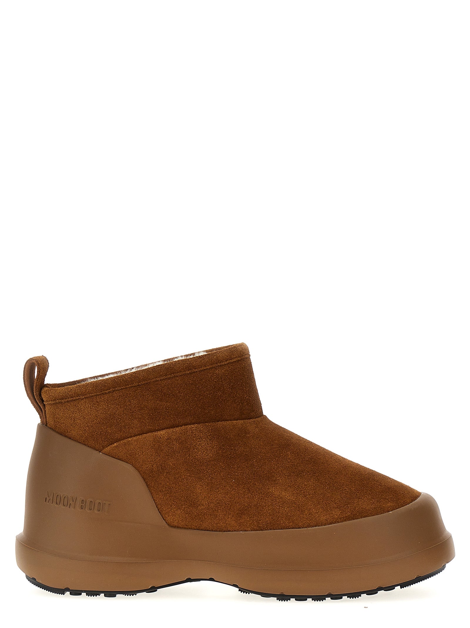 Moon Boot Brown Cowhide Flat Women's Boots