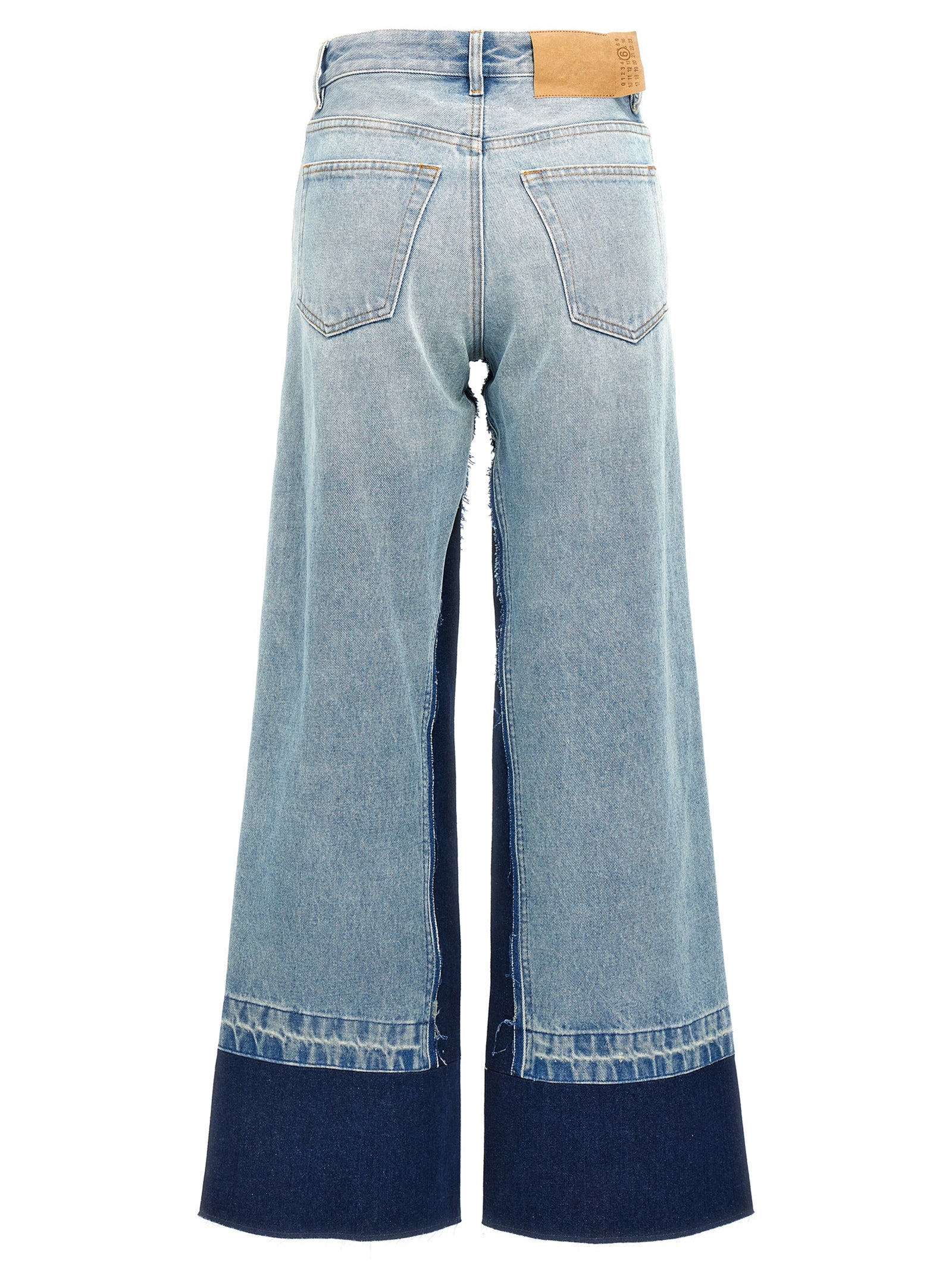 MM6 Maison Margiela Blue Cotton Flared Women's Jeans