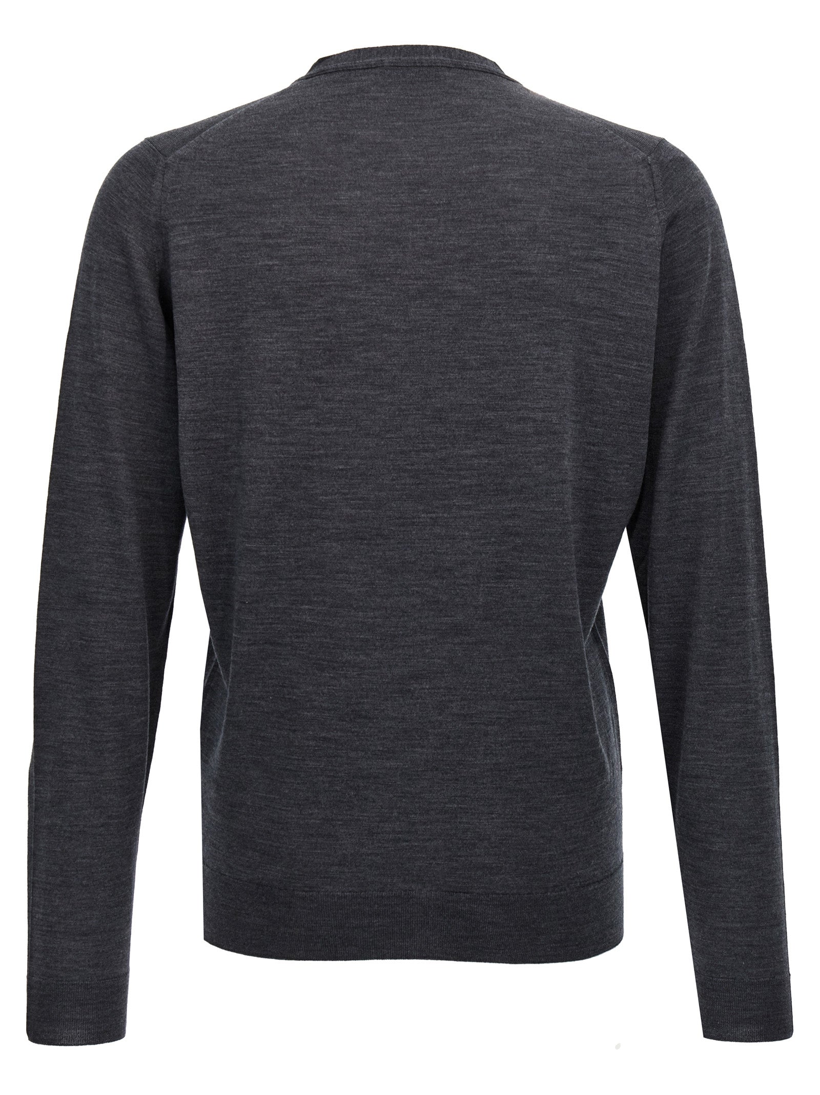 JOHN SMEDLEY Gray Wool Men's Cardigan