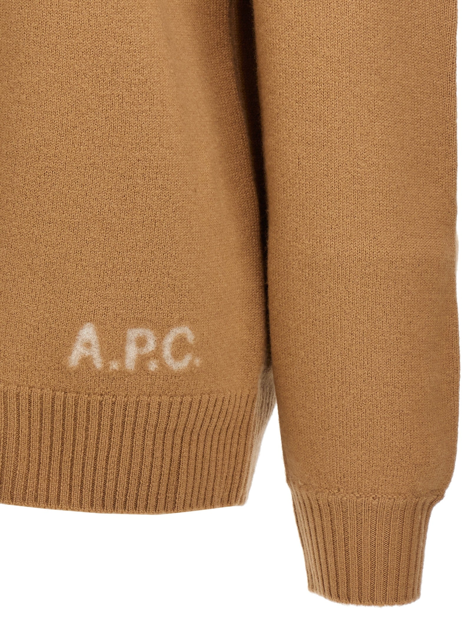 A.P.C. Beige Virgin Wool Women's Cardigan
