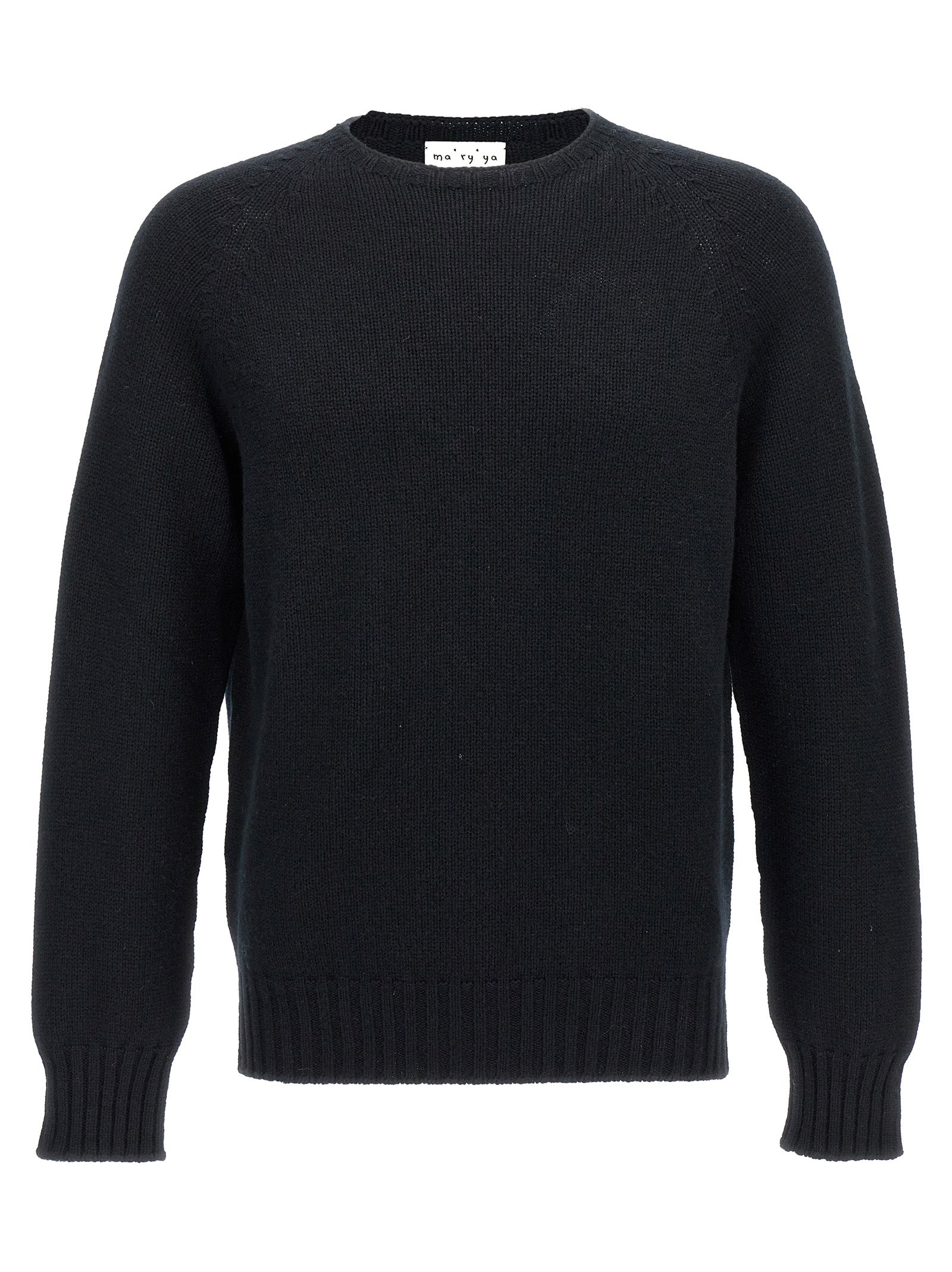 MA'RY'YA Black Wool Men's Cardigan