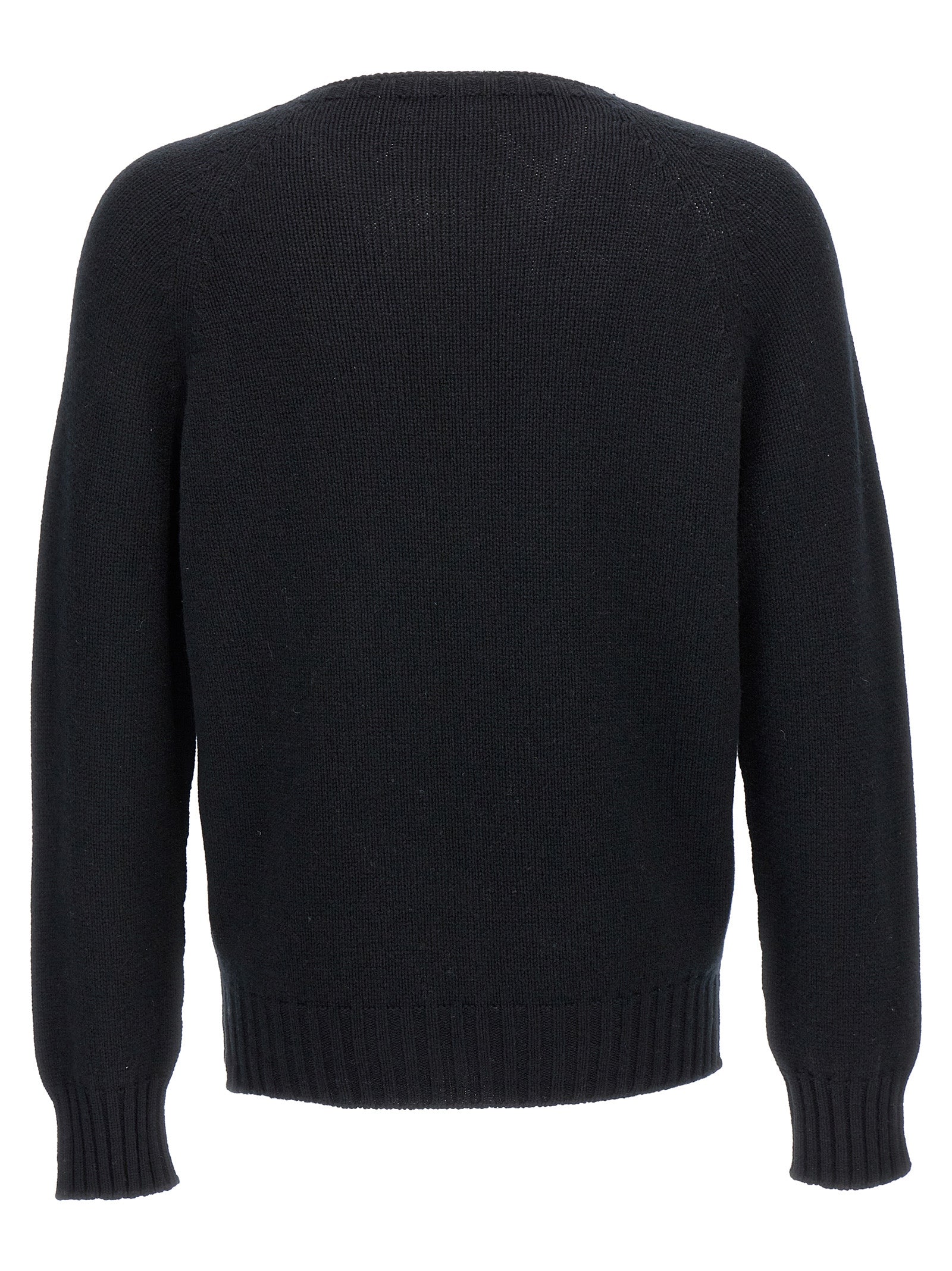 MA'RY'YA Black Wool Men's Cardigan
