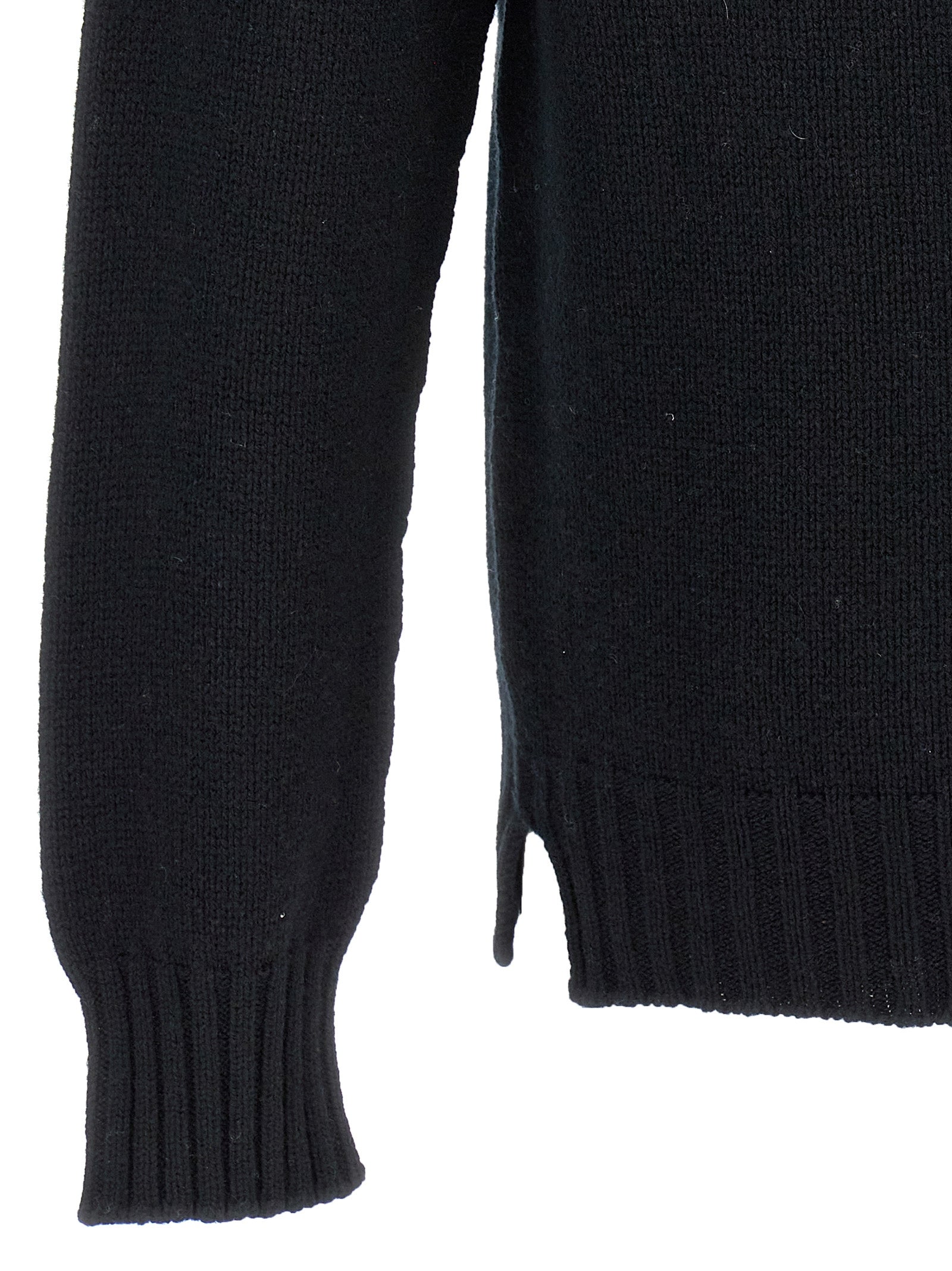 MA'RY'YA Black Wool Men's Cardigan