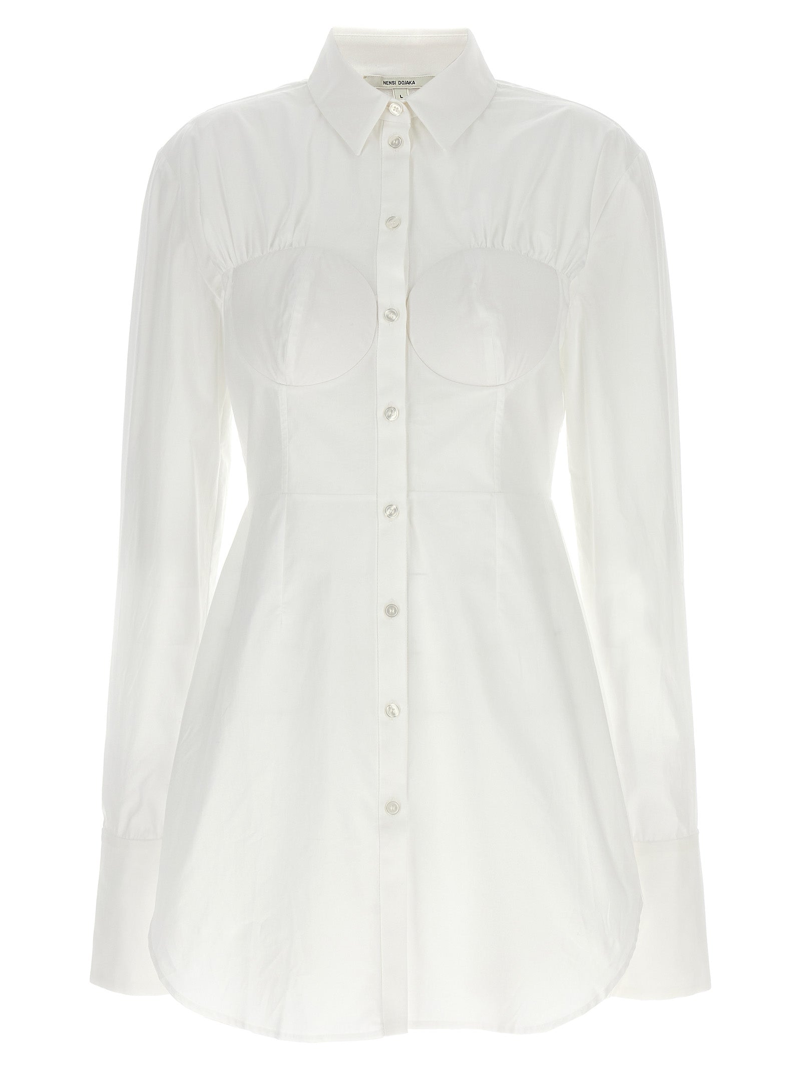 Nensi Dojaka White Cotton Women's Blouse