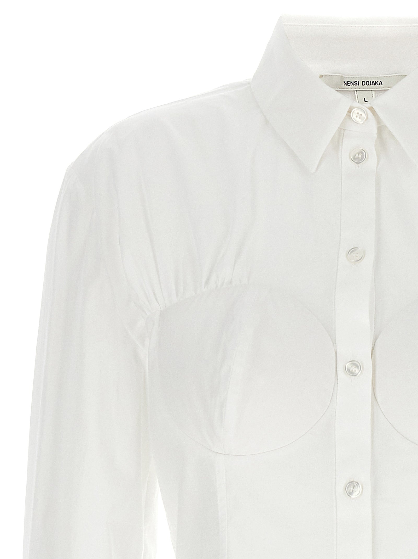 Nensi Dojaka White Cotton Women's Blouse