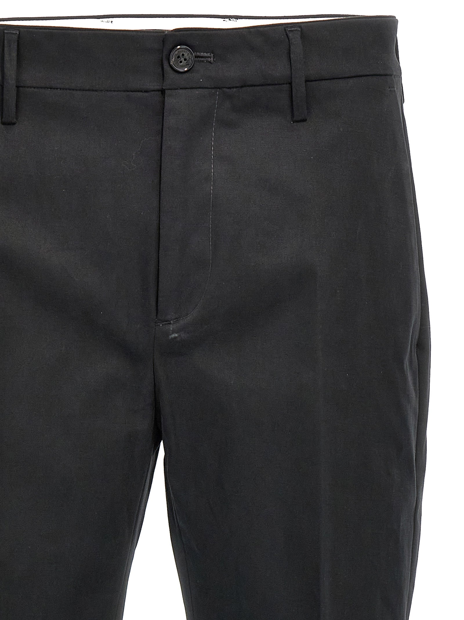 Department 5 Black Cotton Casual Men's Pants