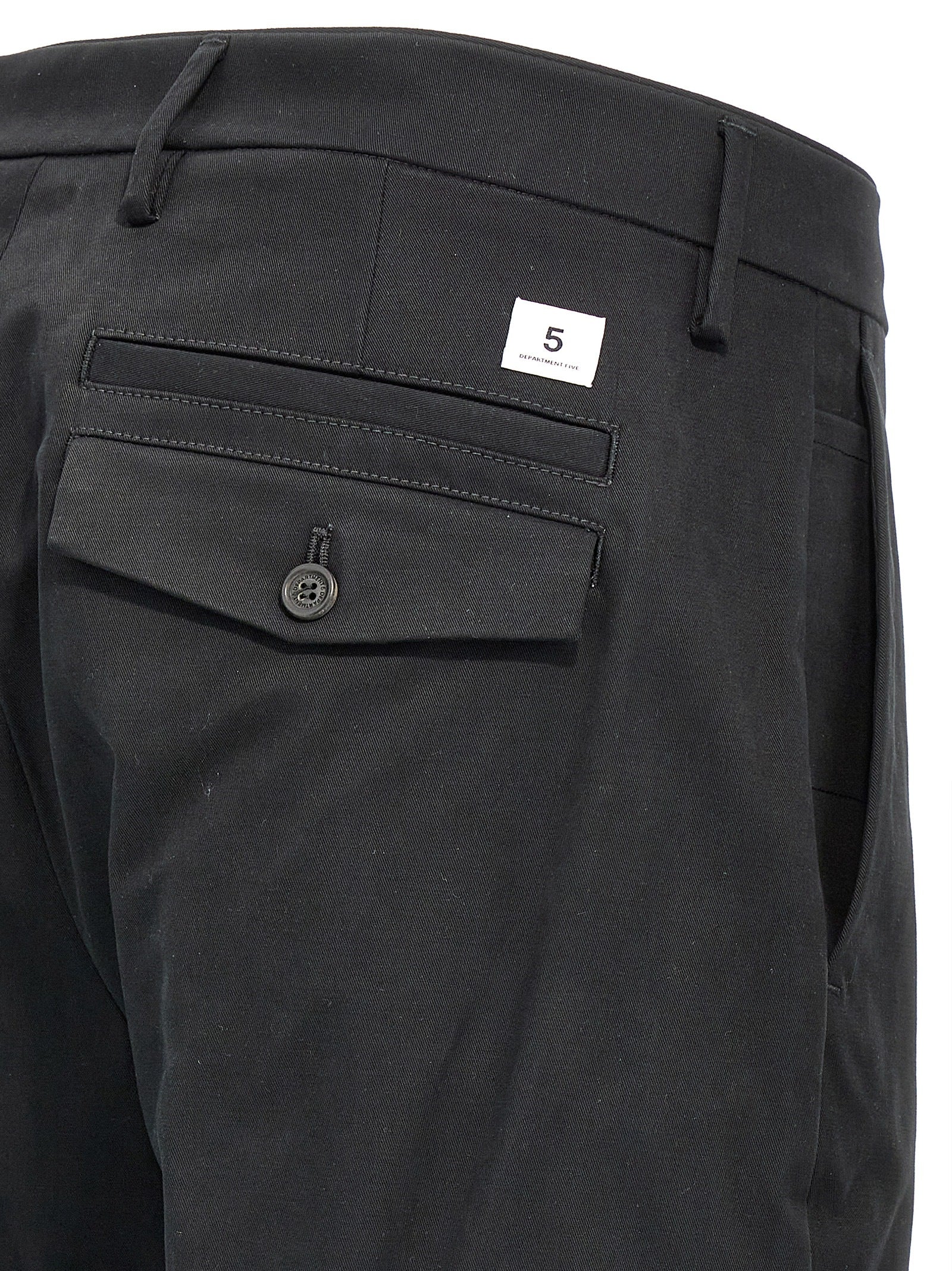 Department 5 Black Cotton Casual Men's Pants