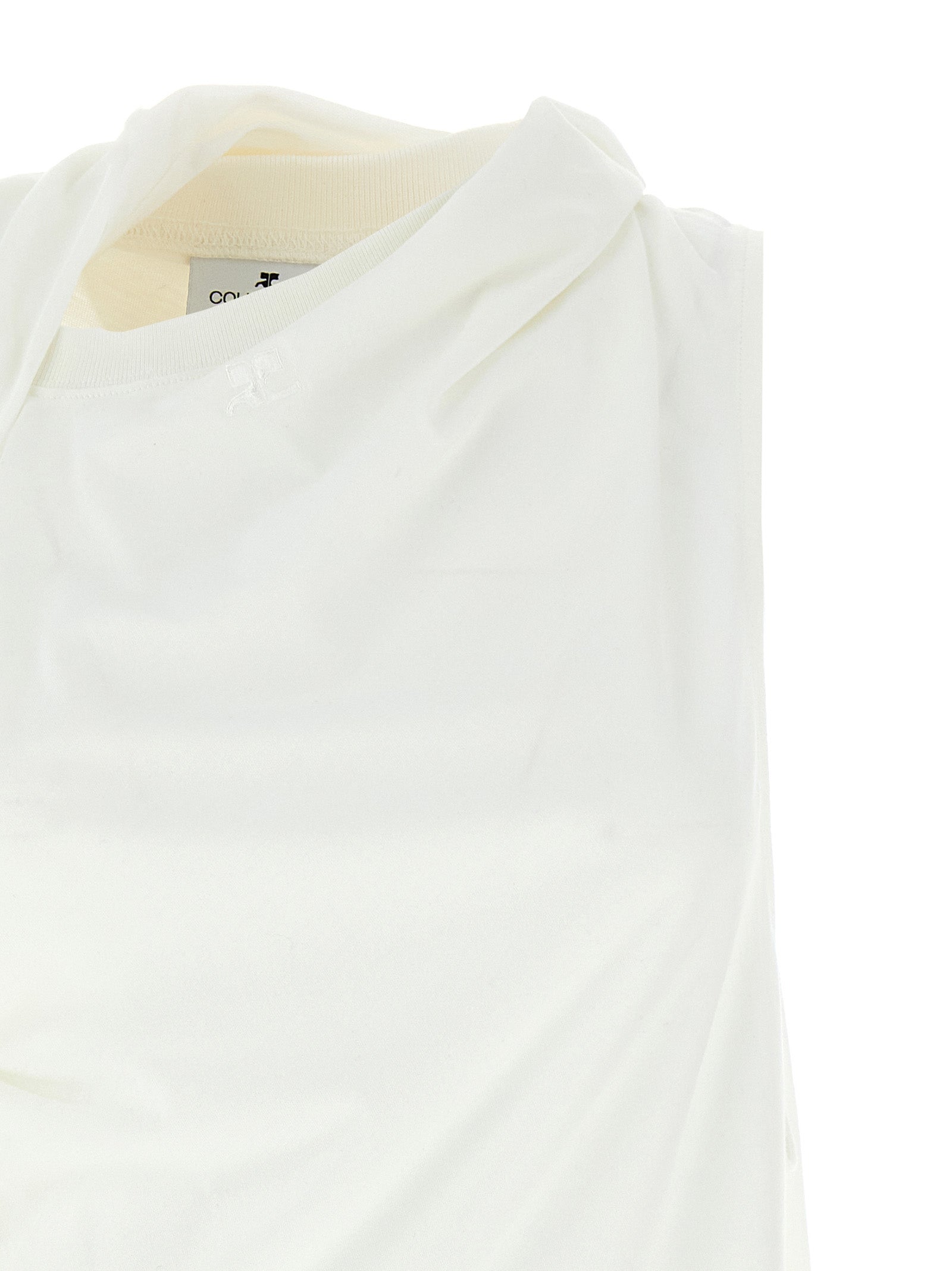 Courrèges White Cotton Long Sleeve Women's T-Shirt