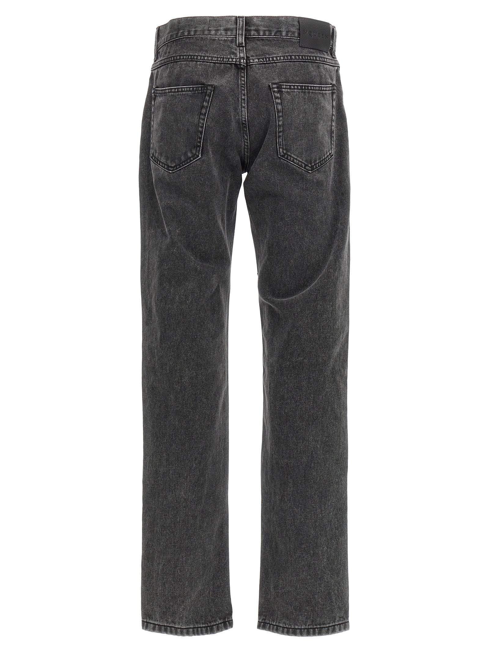 Alexander McQueen Black Cotton Straight-Leg Men's Jeans
