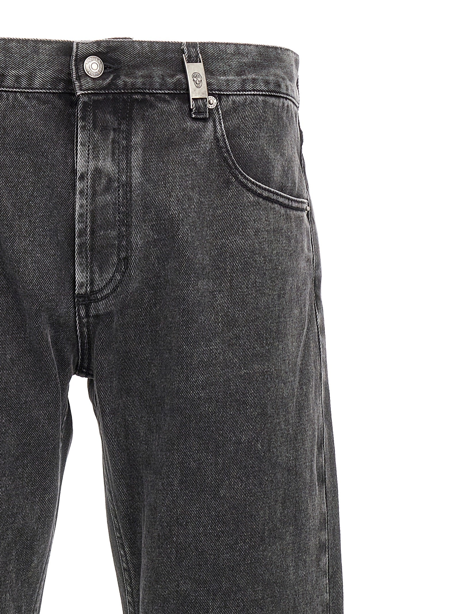 Alexander McQueen Black Cotton Straight-Leg Men's Jeans