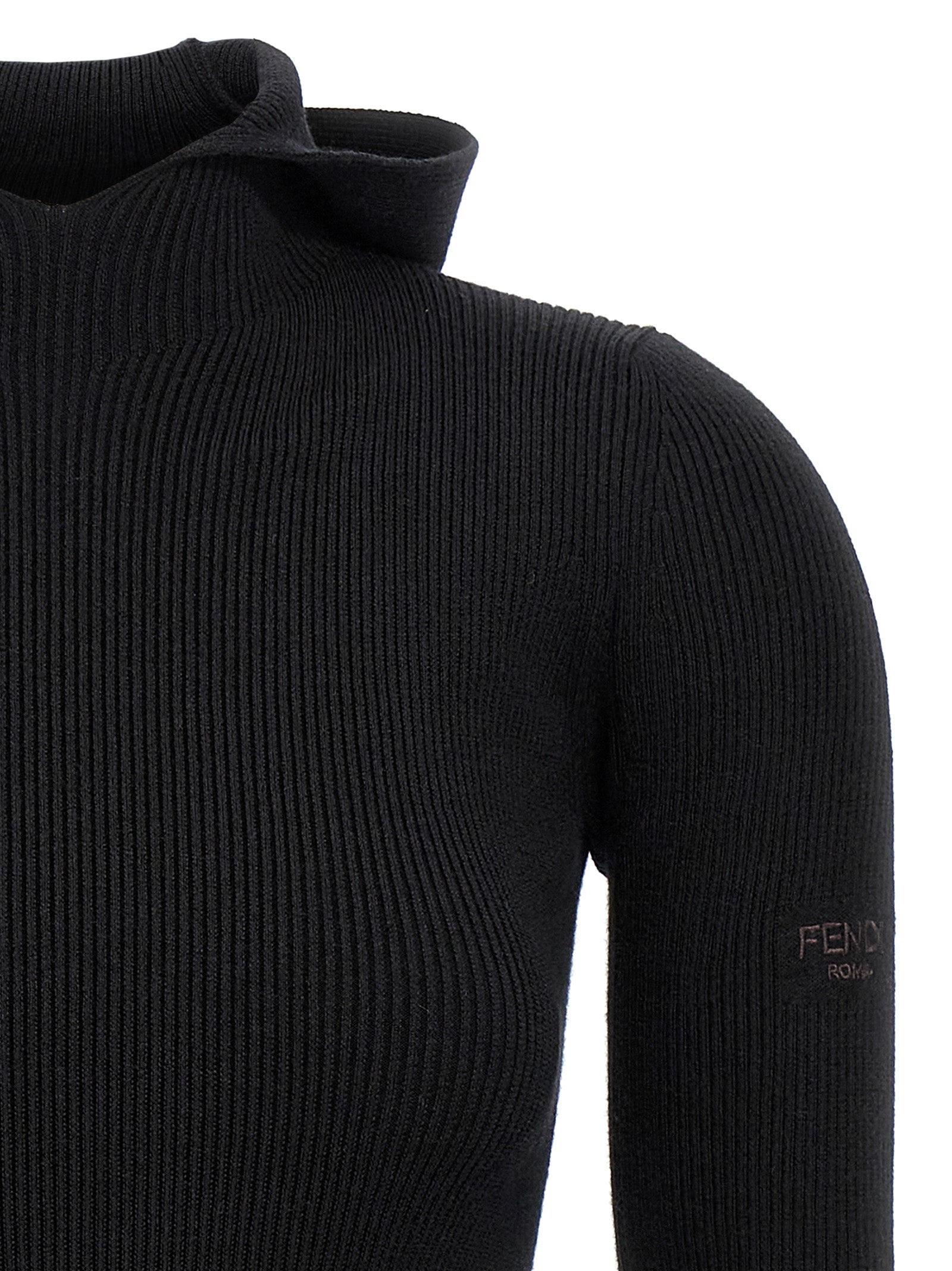 Fendi Black Wool Short Women's Dress
