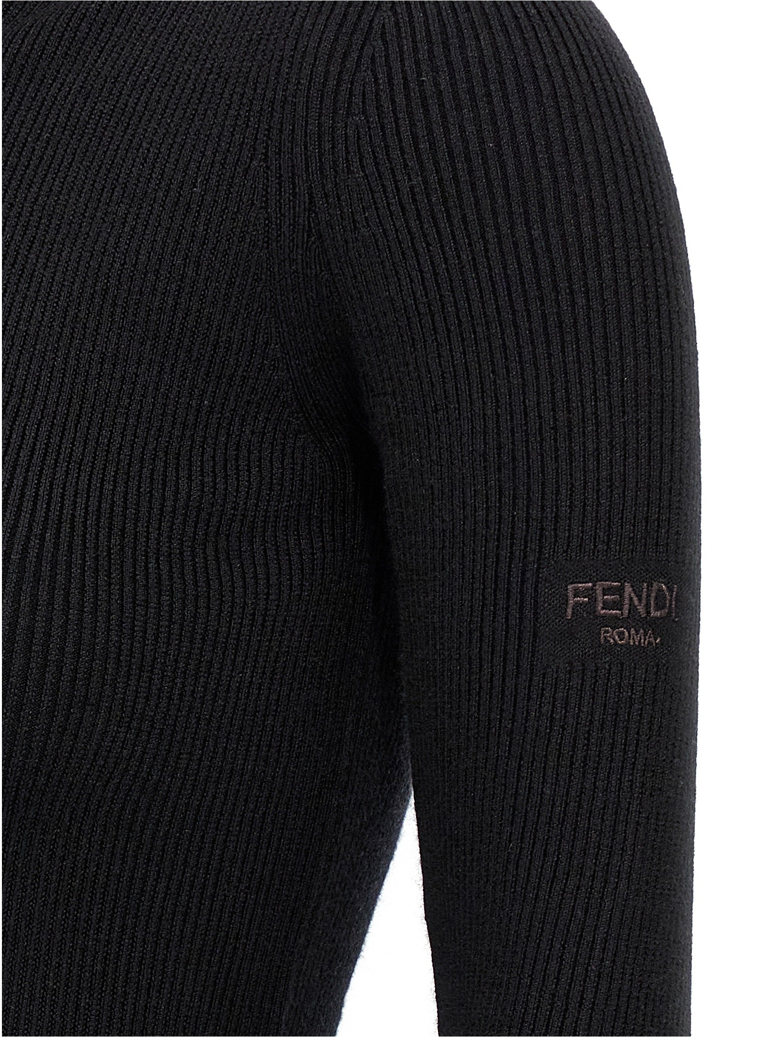 Fendi Black Wool Short Women's Dress