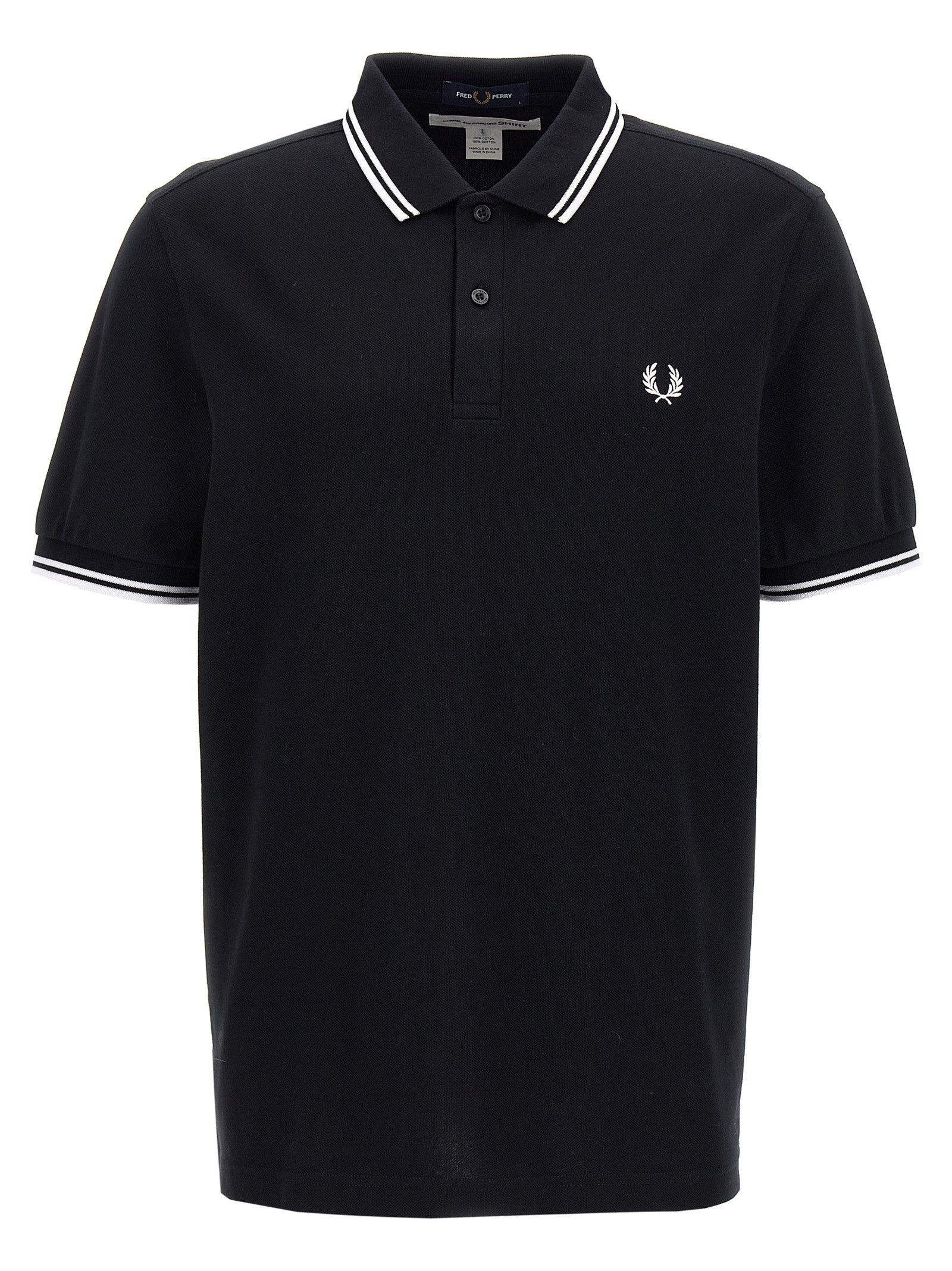 Comme Des Garçons Bicolor Cotton Polo Men's Shirt