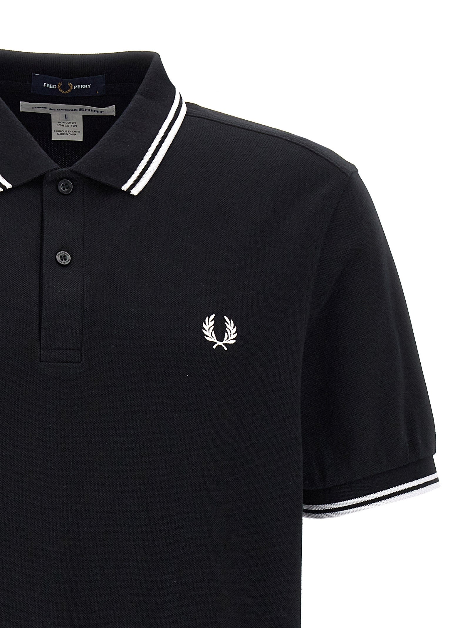 Comme Des Garçons Bicolor Cotton Polo Men's Shirt