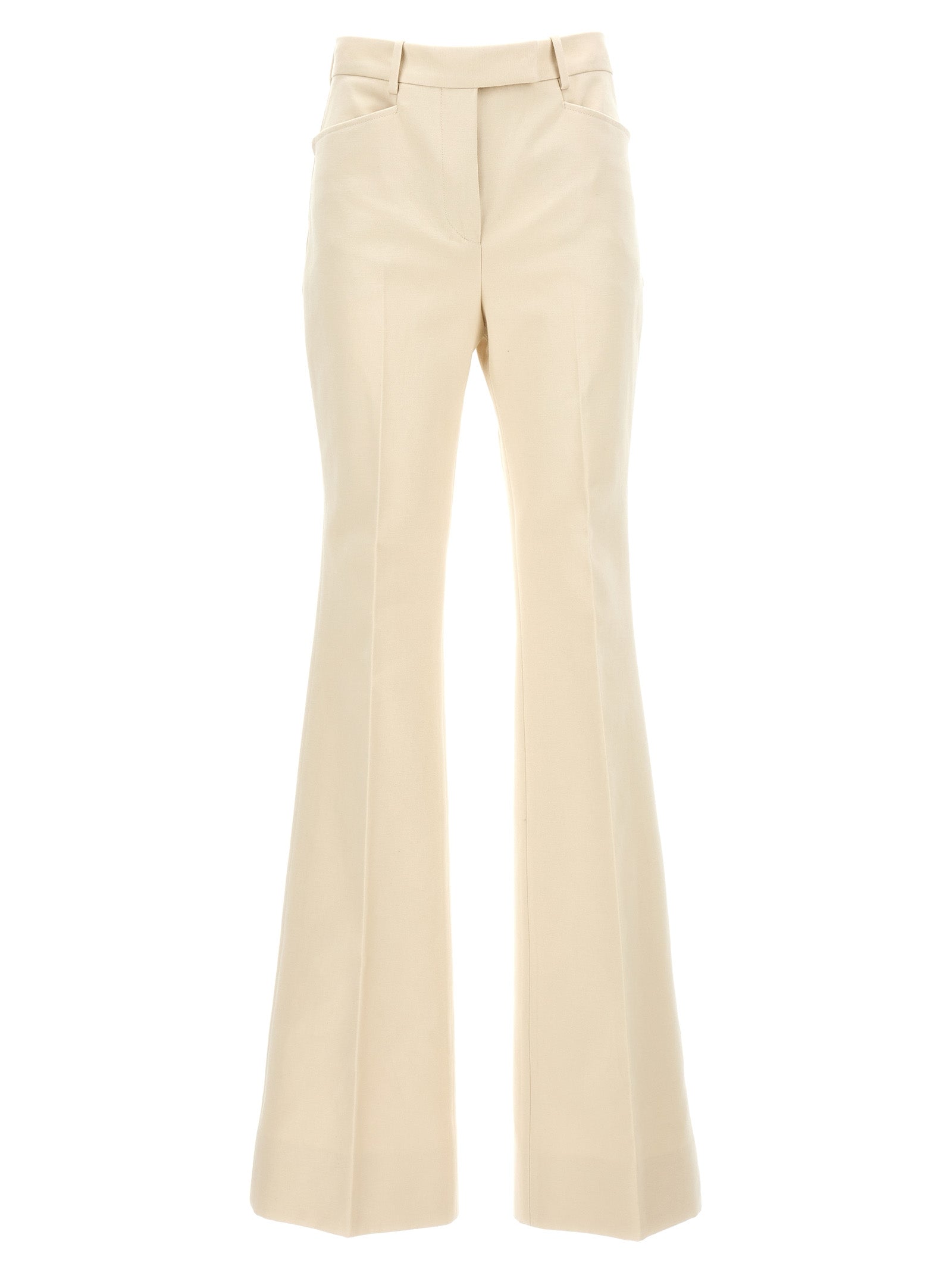Tom Ford White Cotton Flared Women's Pants