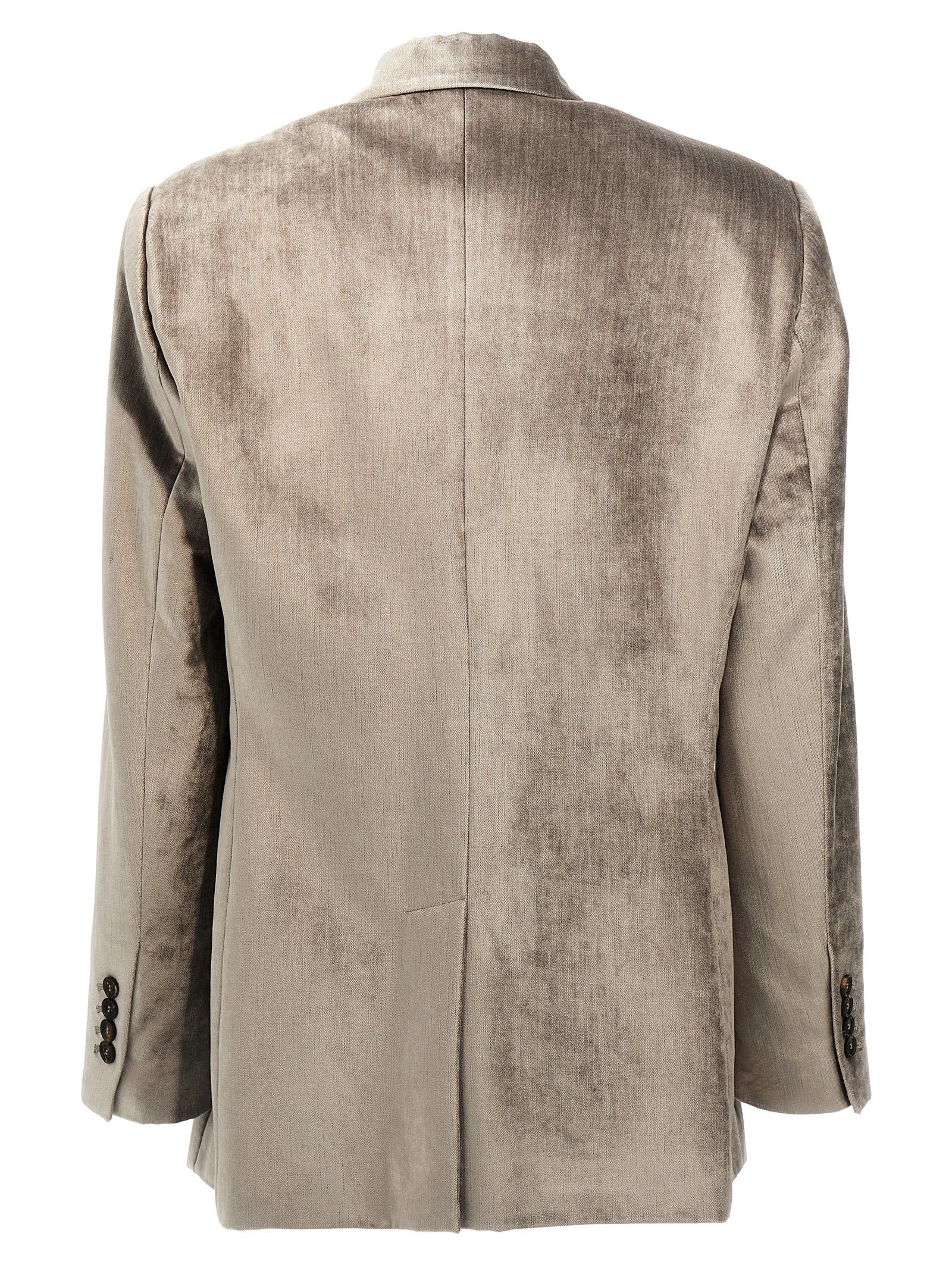 Brunello Cucinelli Gray Cotton Women's Blazer
