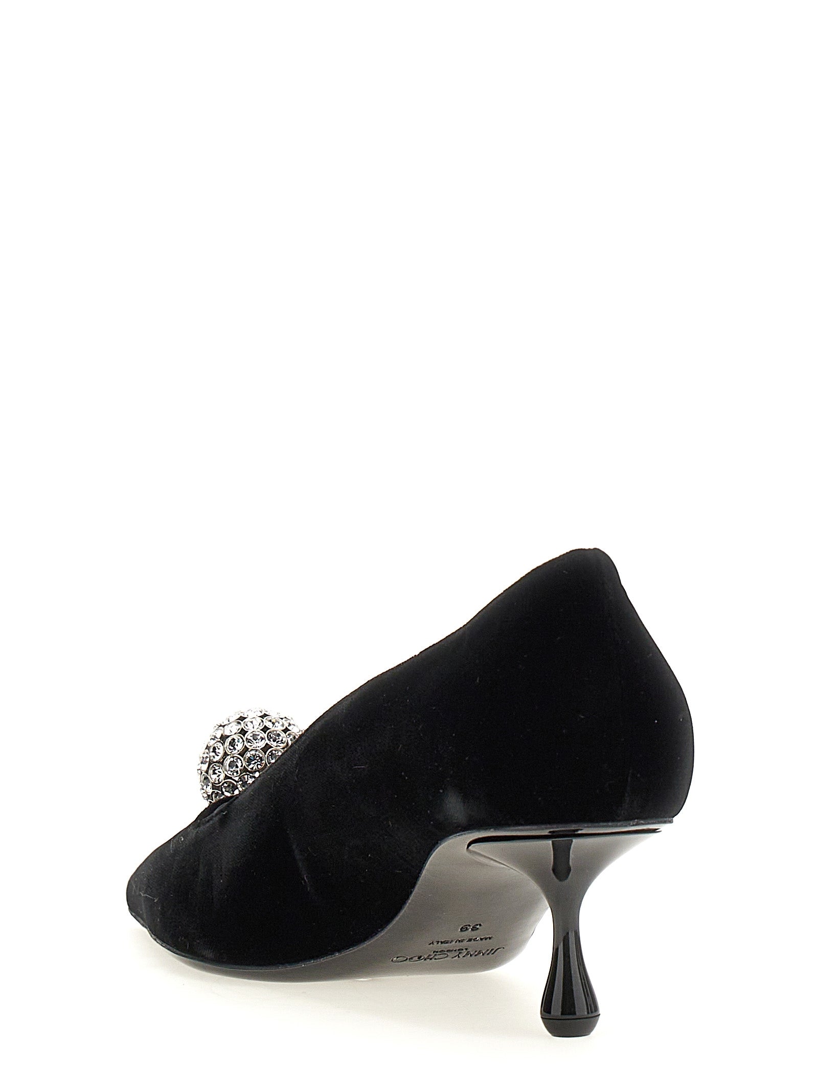 Jimmy Choo Black Textile Mid Heel Women's Pumps