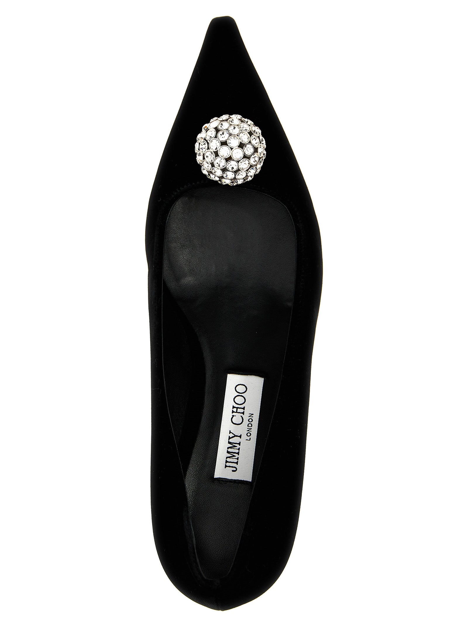 Jimmy Choo Black Textile Mid Heel Women's Pumps