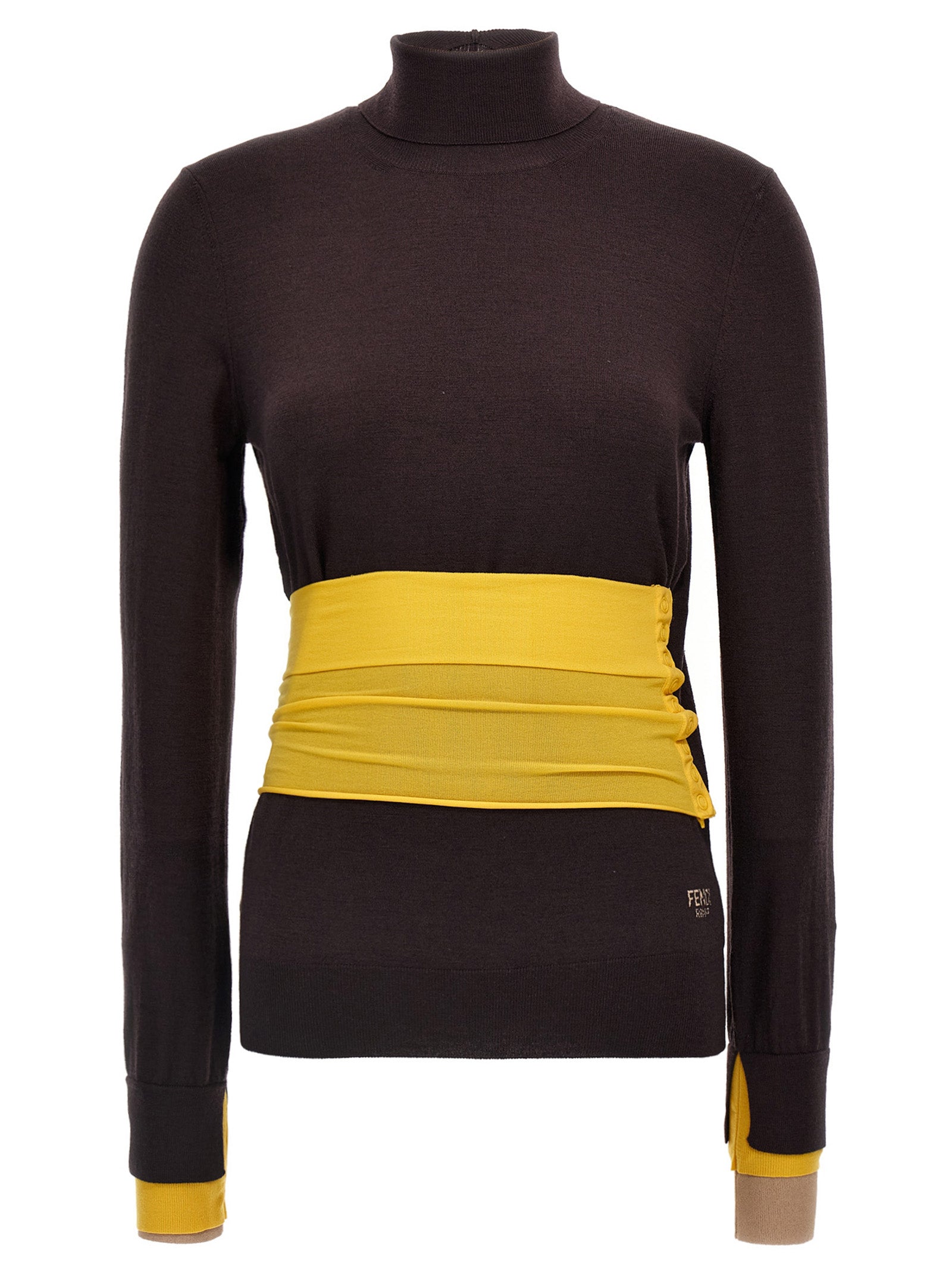 Fendi Purple Virgin Wool Women's Cardigan