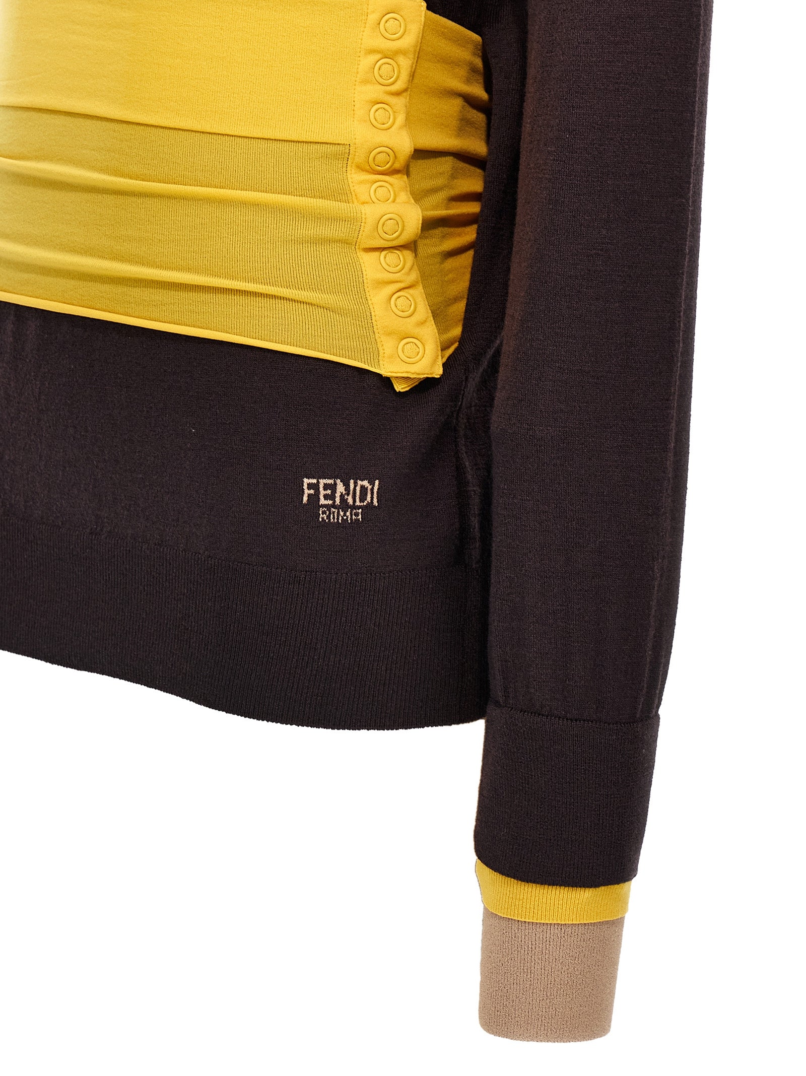 Fendi Purple Virgin Wool Women's Cardigan