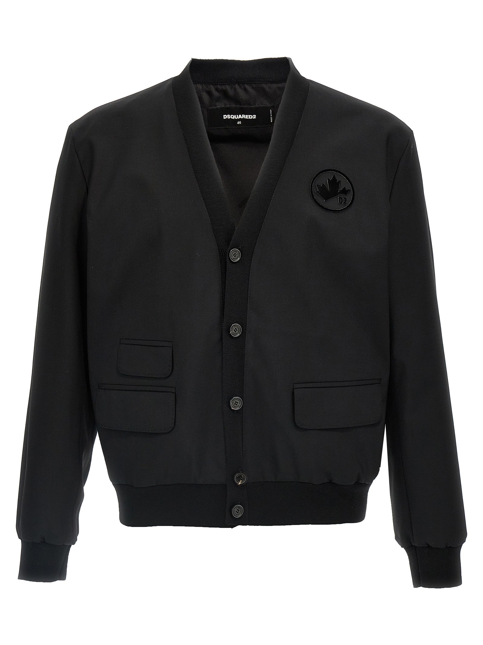 Dsquared² Black Wool Men's Cardigan