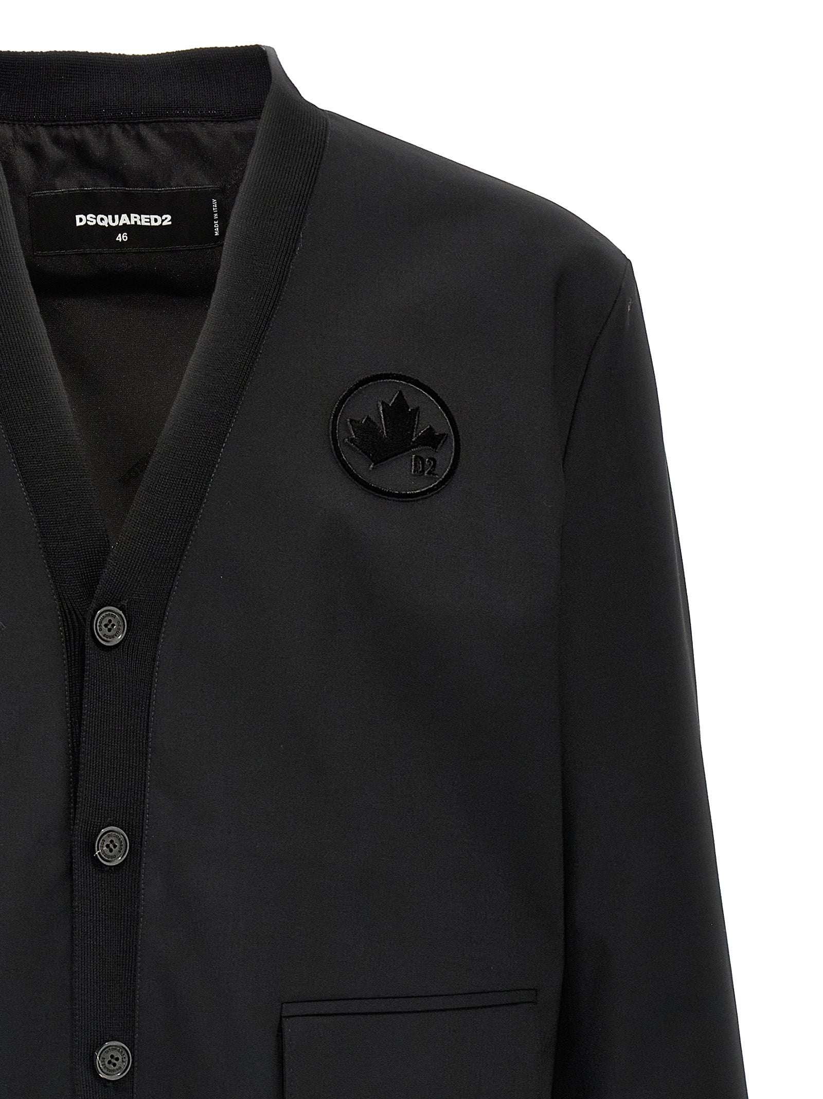 Dsquared² Black Wool Men's Cardigan
