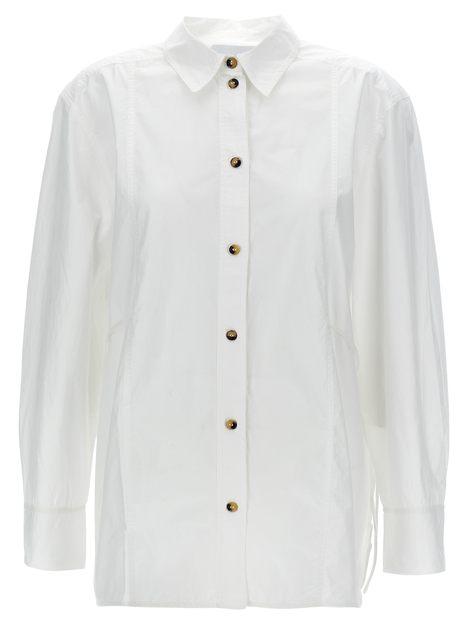 Ganni White Cotton Women's Blouse