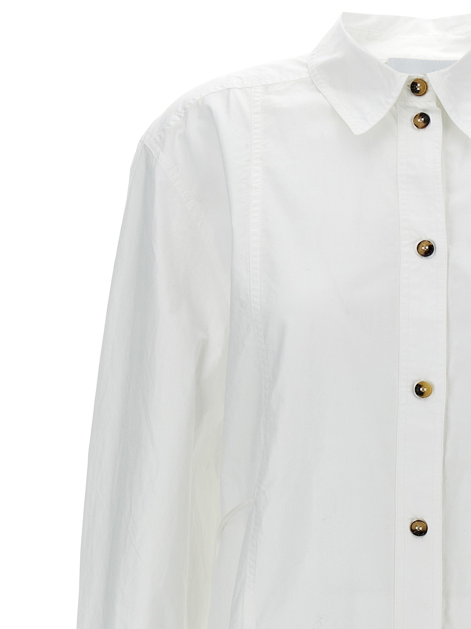 Ganni White Cotton Women's Blouse