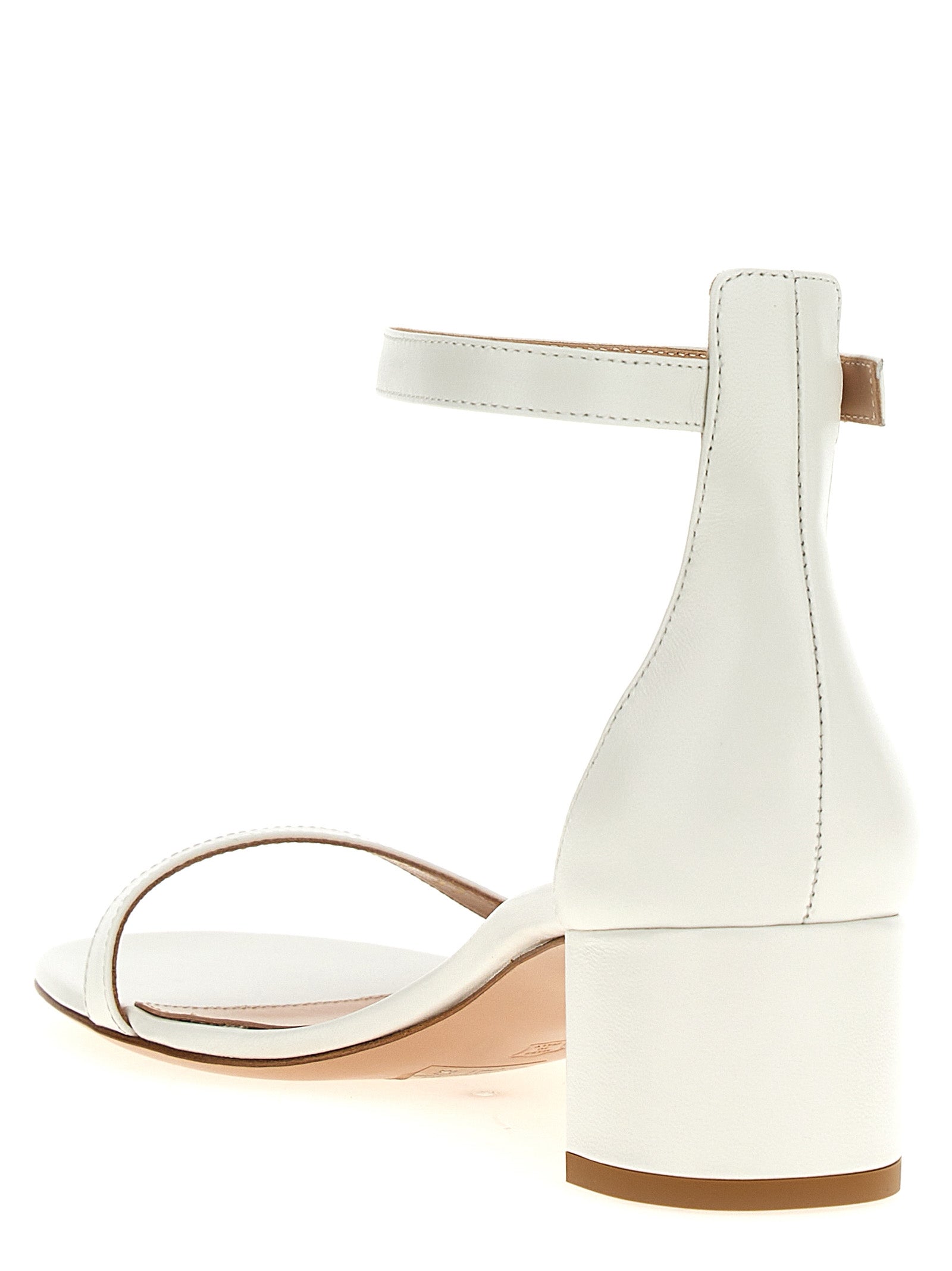 Gianvito Rossi White Leather Flat Women's Sandals
