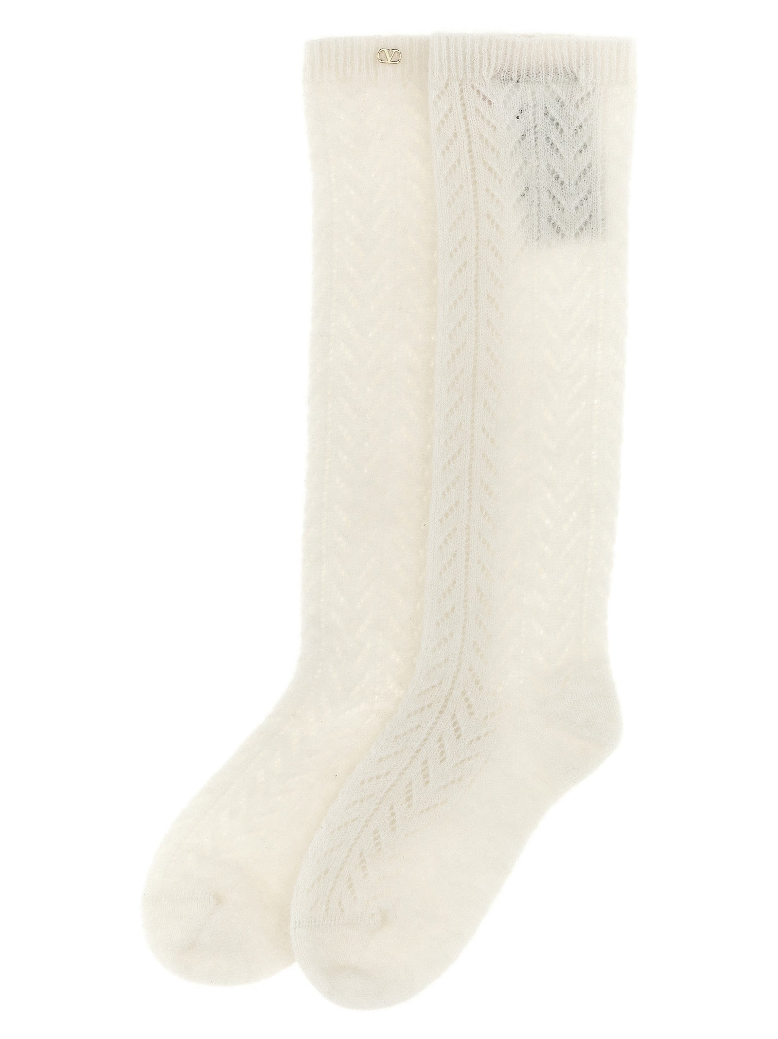 Valentino Garavani White Wool Women's Socks