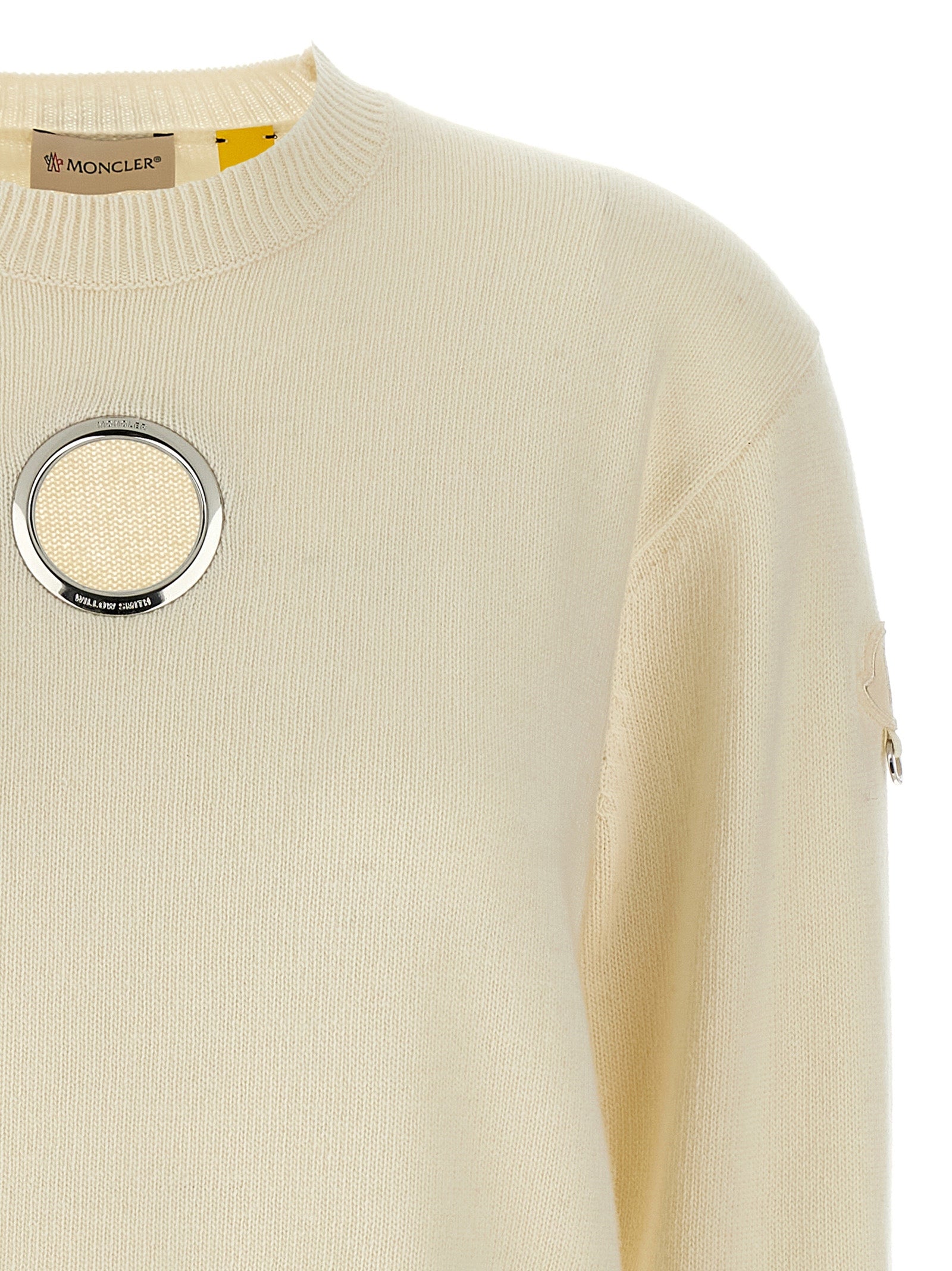 MONCLER GENIUS White Wool Women's Cardigan