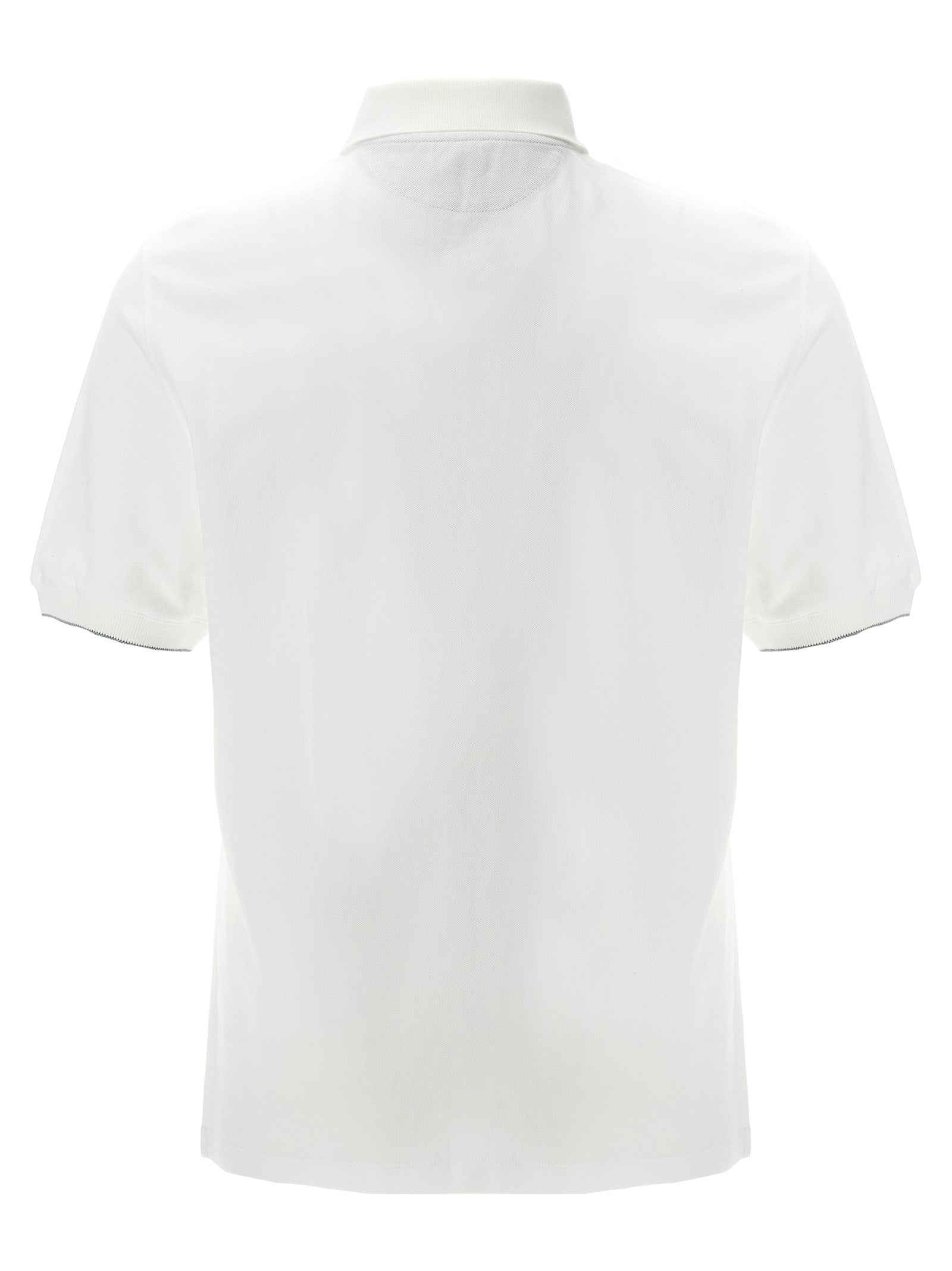 Brunello Cucinelli White Cotton Polo Men's Shirt