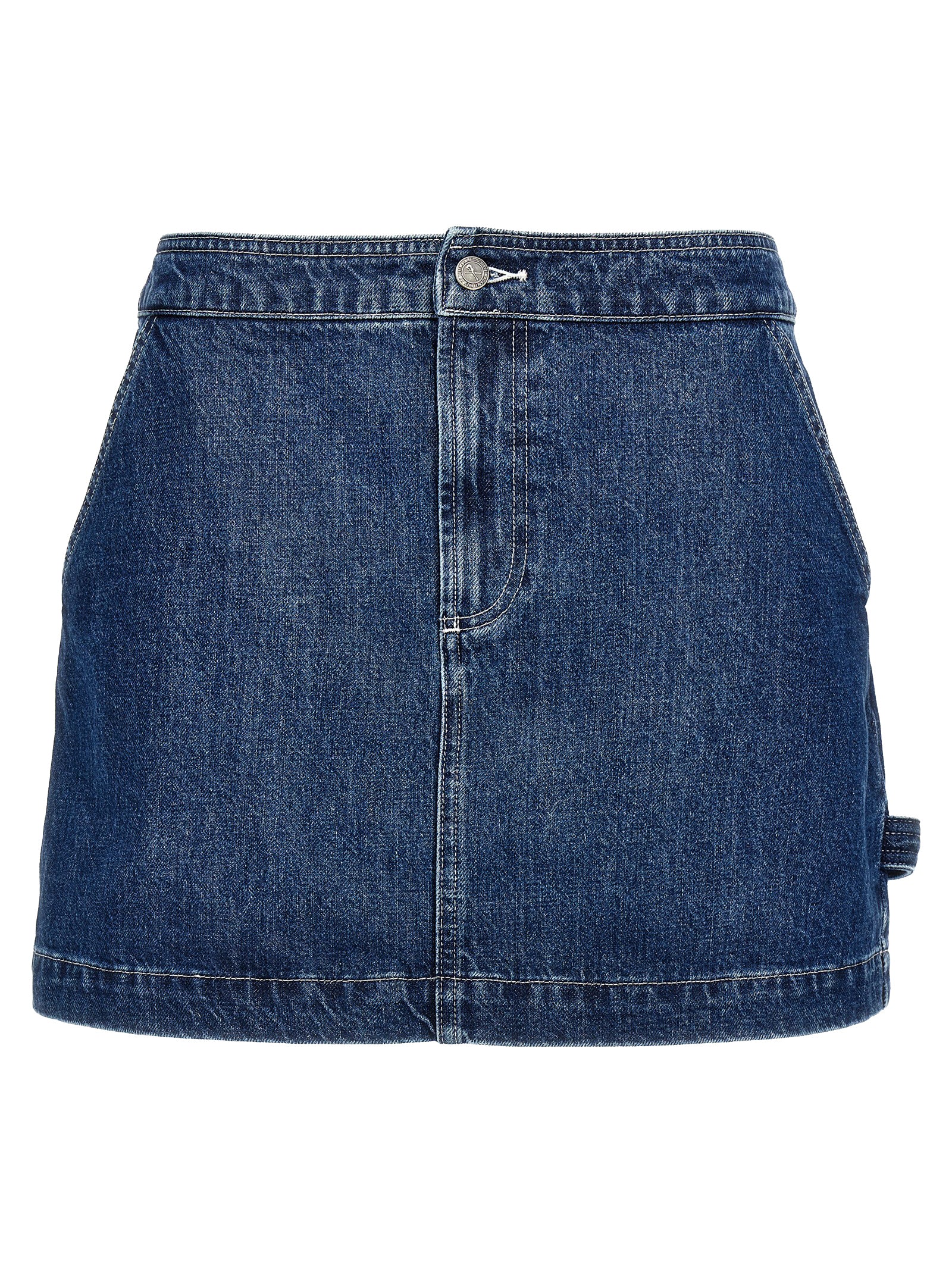 A.P.C. Blue Cotton Long Women's Skirt
