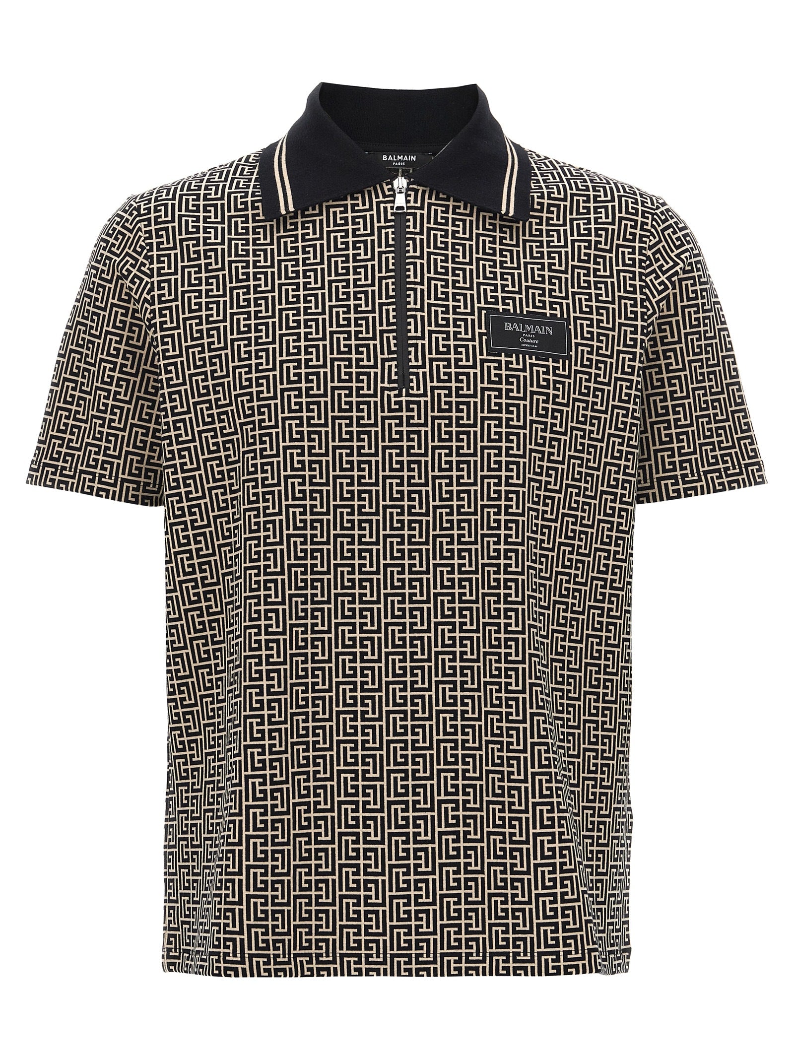 Balmain Bicolor Cotton Polo Men's Shirt