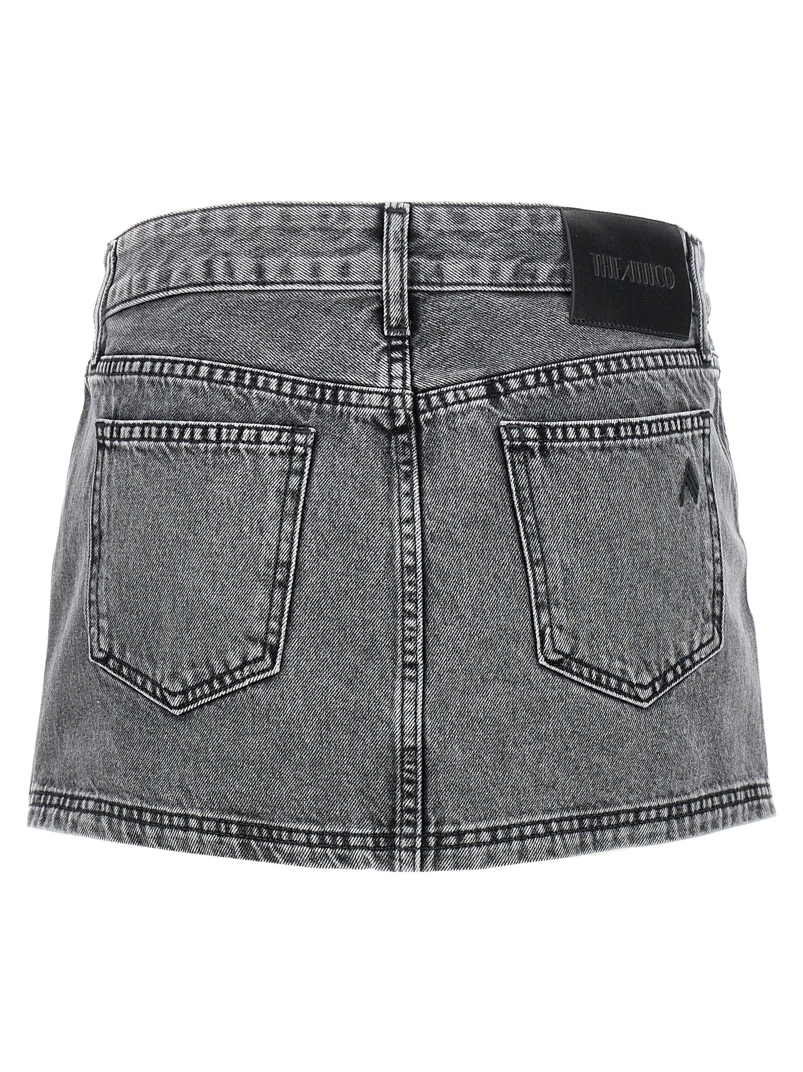 The Attico Gray Cotton Long Women's Skirt