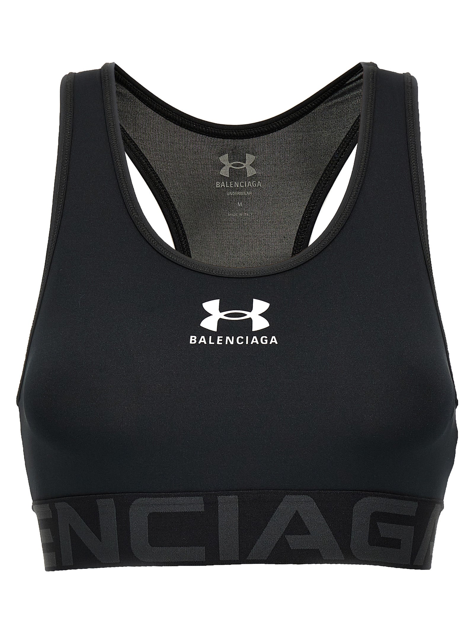 Balenciaga Black Polyester Sport Women's Bra