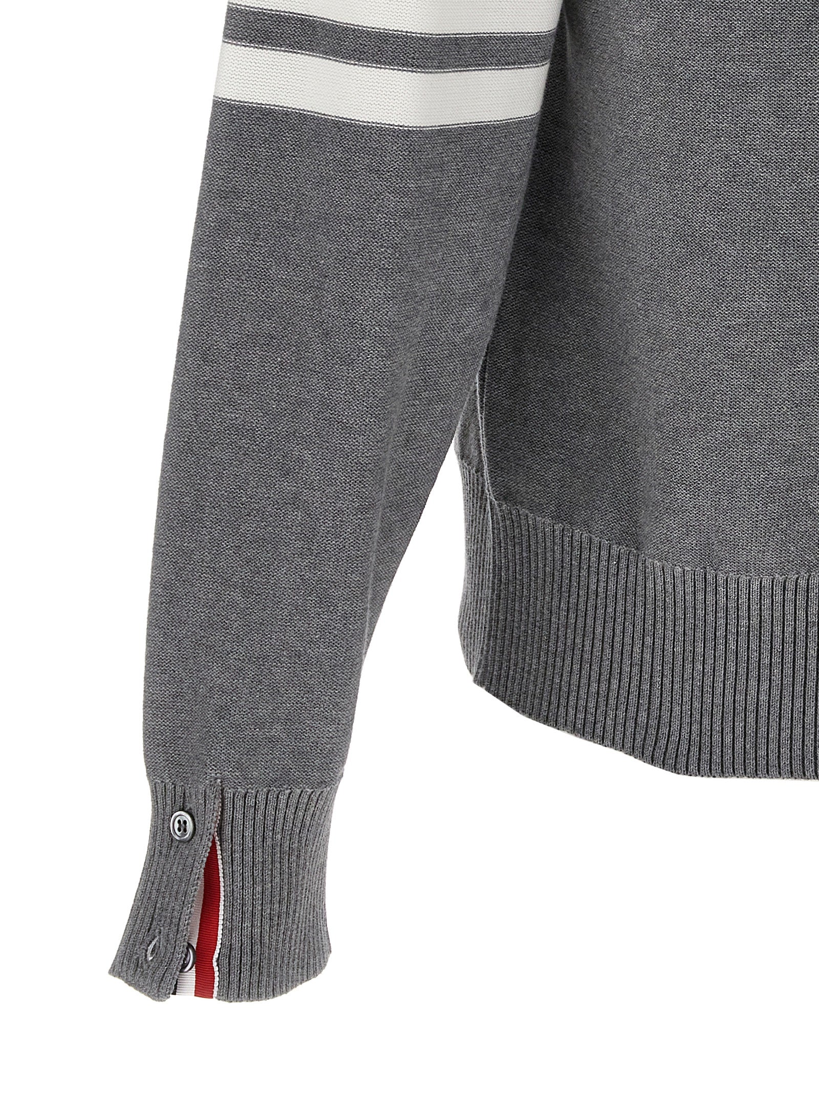 Thom Browne Gray Cotton Men's Cardigan